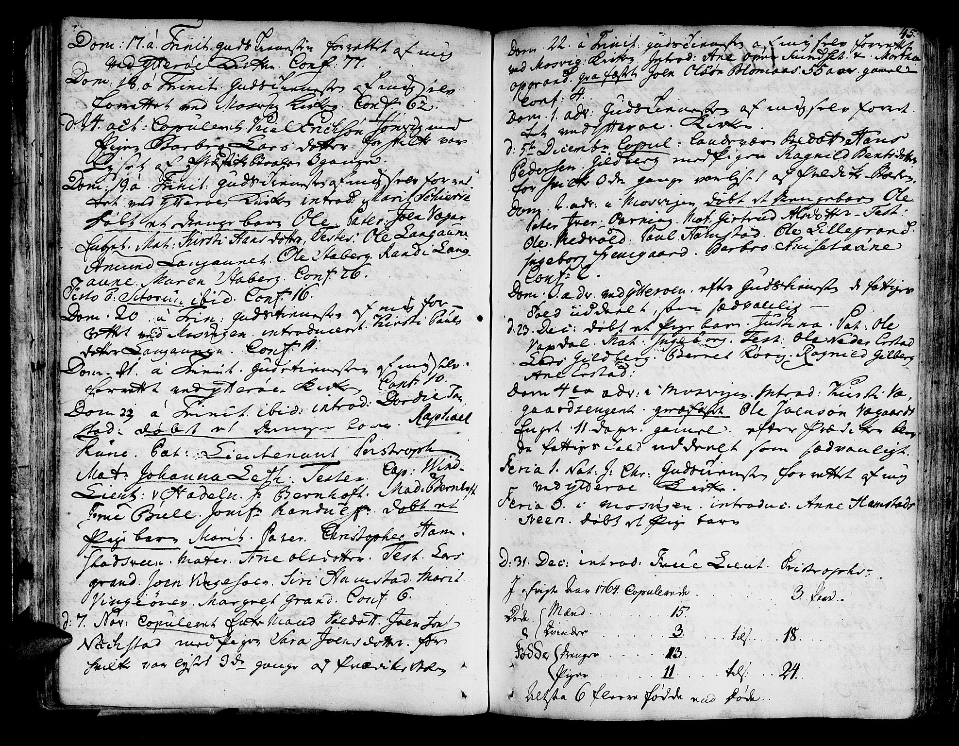 Ministerialprotokoller, klokkerbøker og fødselsregistre - Nord-Trøndelag, AV/SAT-A-1458/722/L0216: Parish register (official) no. 722A03, 1756-1816, p. 45
