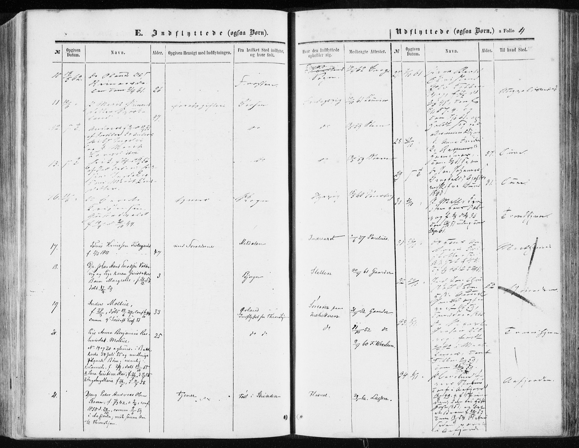 Ministerialprotokoller, klokkerbøker og fødselsregistre - Sør-Trøndelag, SAT/A-1456/634/L0531: Parish register (official) no. 634A07, 1861-1870, p. 4