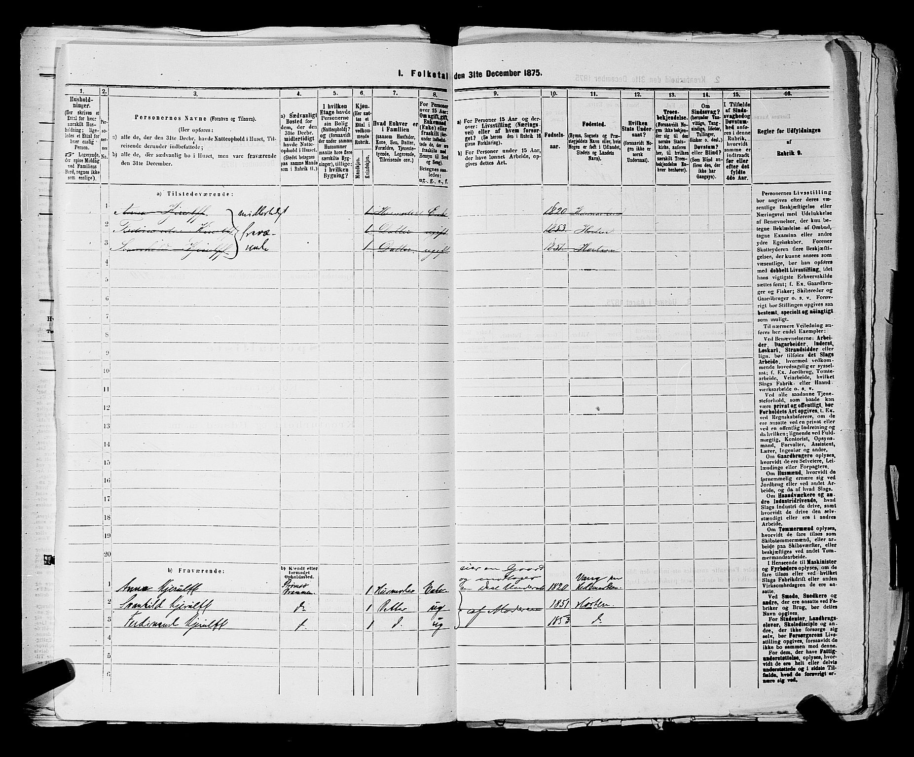 SAKO, 1875 census for 0602 Drammen, 1875, p. 947