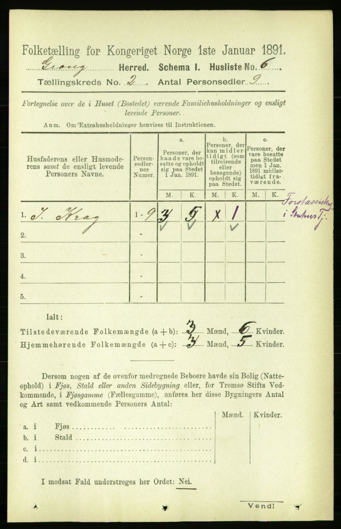 RA, 1891 census for 1742 Grong, 1891, p. 675