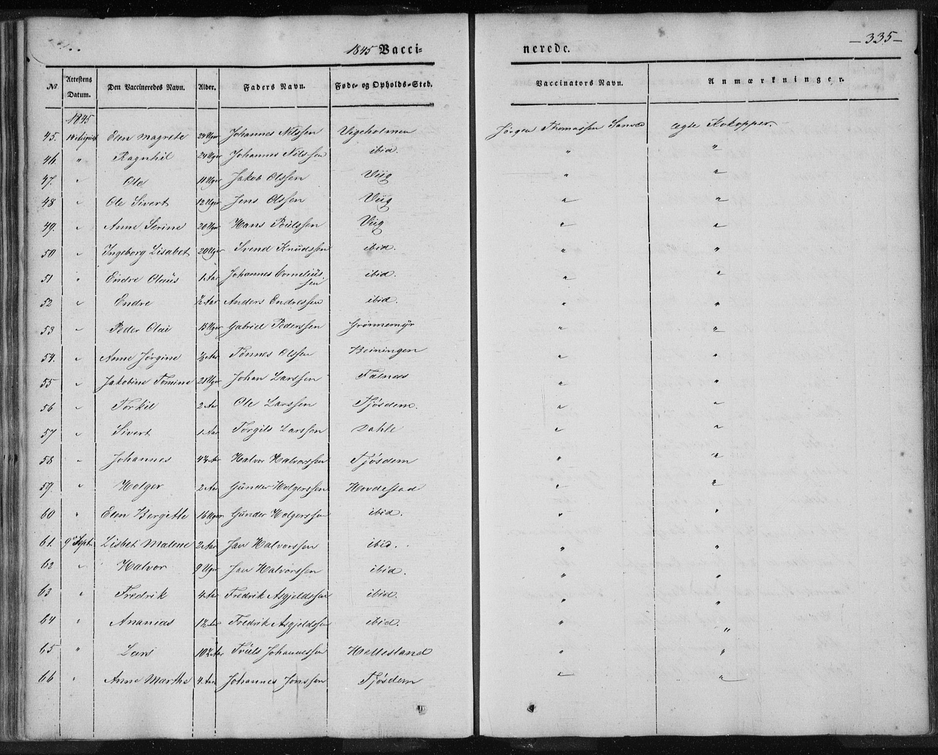 Skudenes sokneprestkontor, AV/SAST-A -101849/H/Ha/Haa/L0003: Parish register (official) no. A 2.2, 1841-1846, p. 335