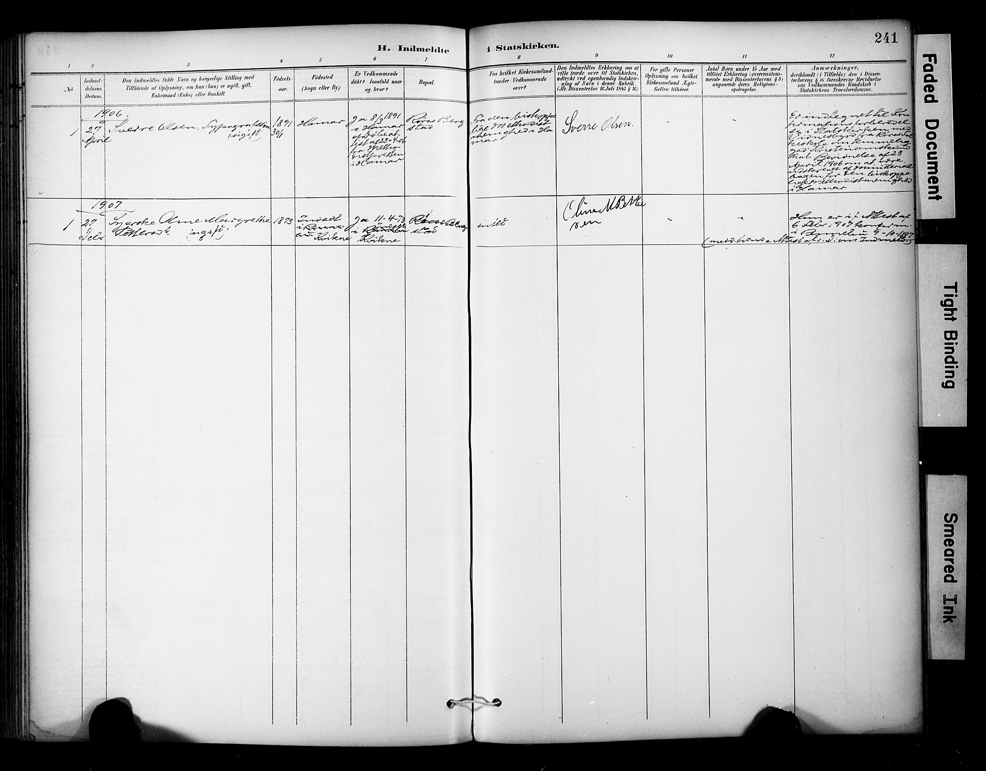 Ministerialprotokoller, klokkerbøker og fødselsregistre - Sør-Trøndelag, SAT/A-1456/681/L0936: Parish register (official) no. 681A14, 1899-1908, p. 241