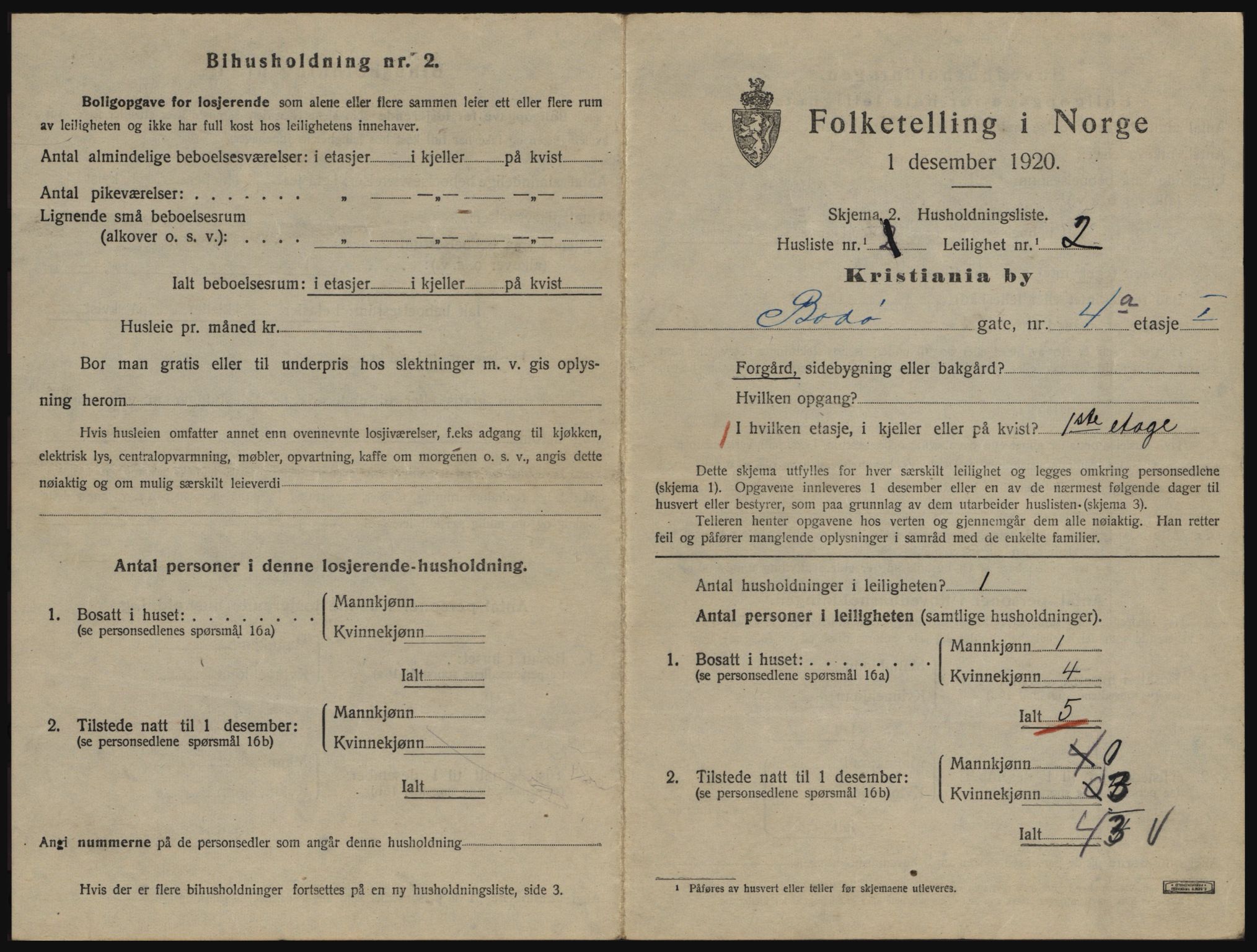 SAO, 1920 census for Kristiania, 1920, p. 6876