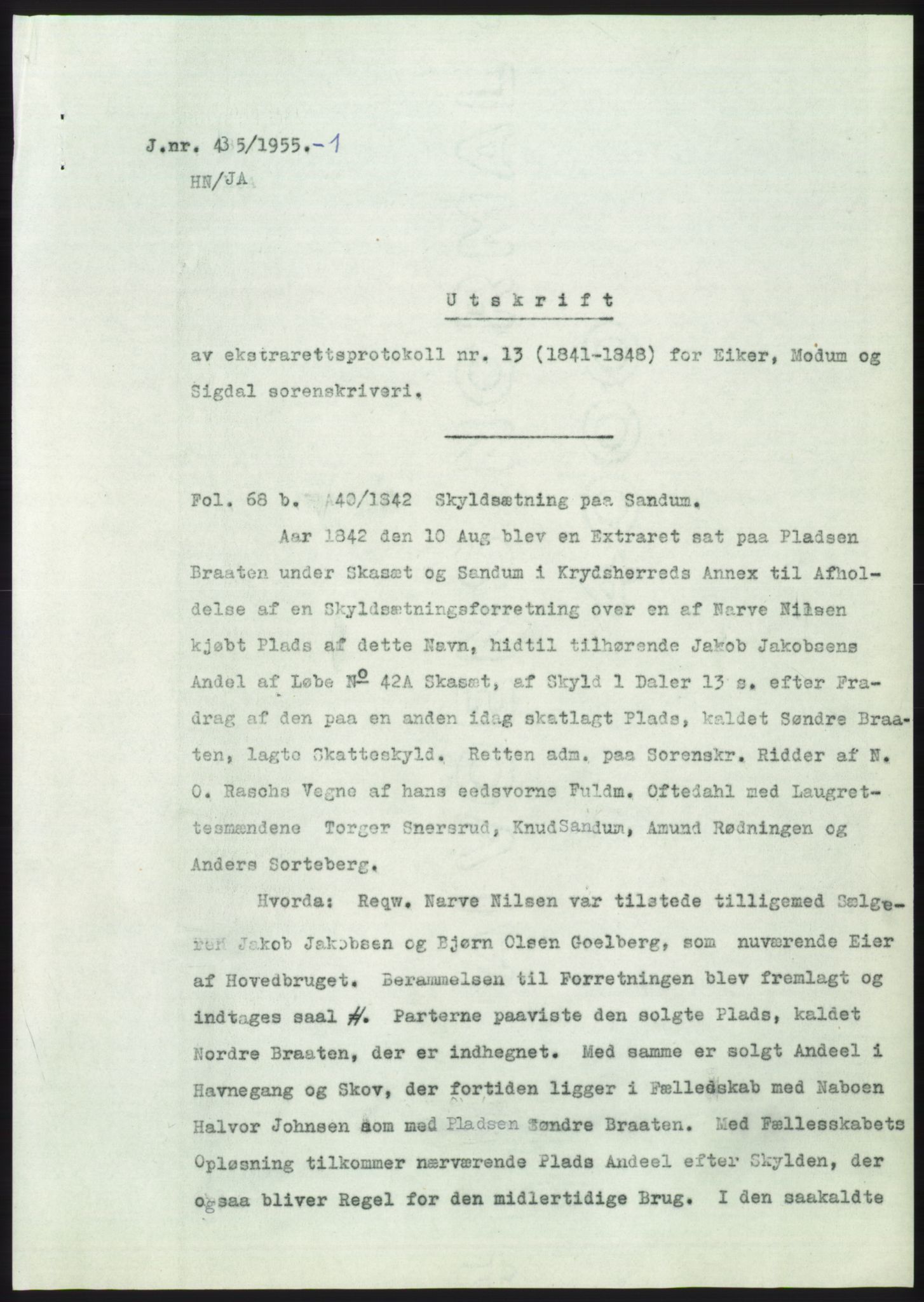 Statsarkivet i Kongsberg, SAKO/A-0001, 1955, p. 221