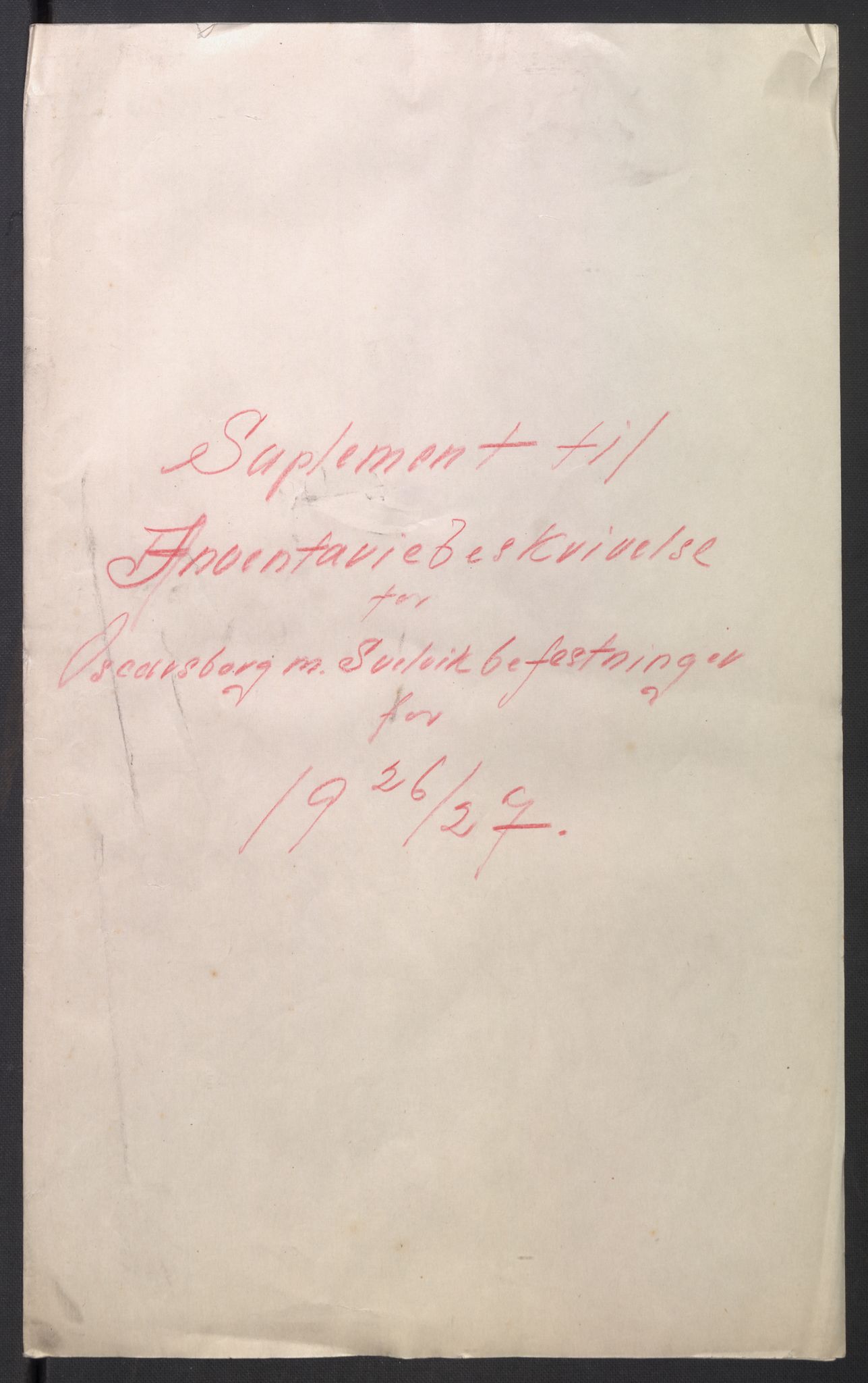 Forsvaret, Oscarsborg festning ingeniørdetasjementet/distriktsingeniøren, AV/RA-RAFA-1865/D/Da/L0143/0003: -- / Supplement til inventarbeskrivelsen for Oscarsborg m/Svelvik befestninger, 1910-1928, p. 2