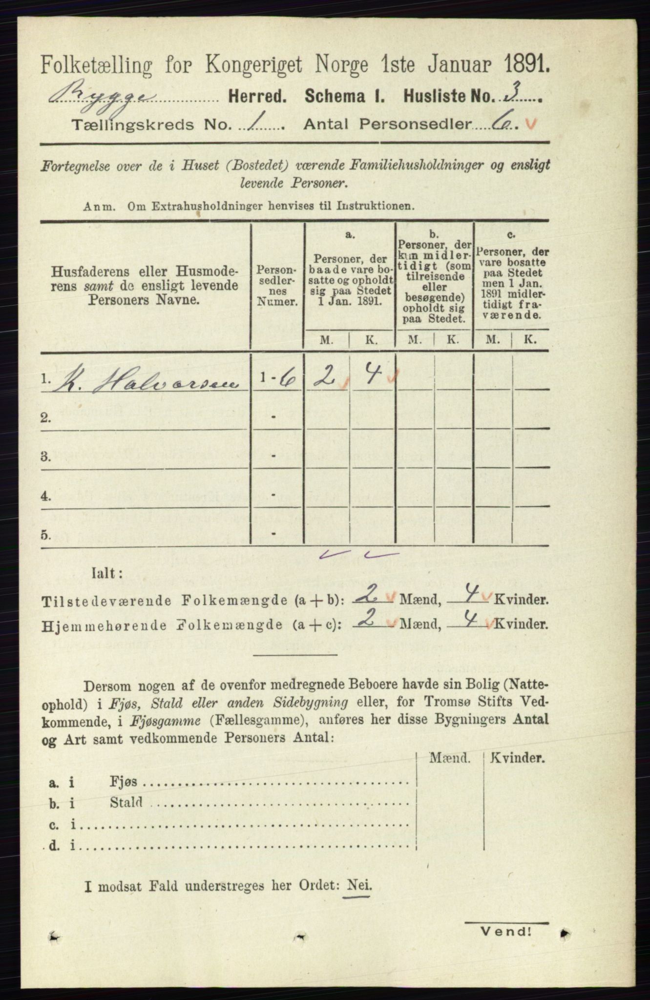 RA, 1891 census for 0136 Rygge, 1891, p. 25