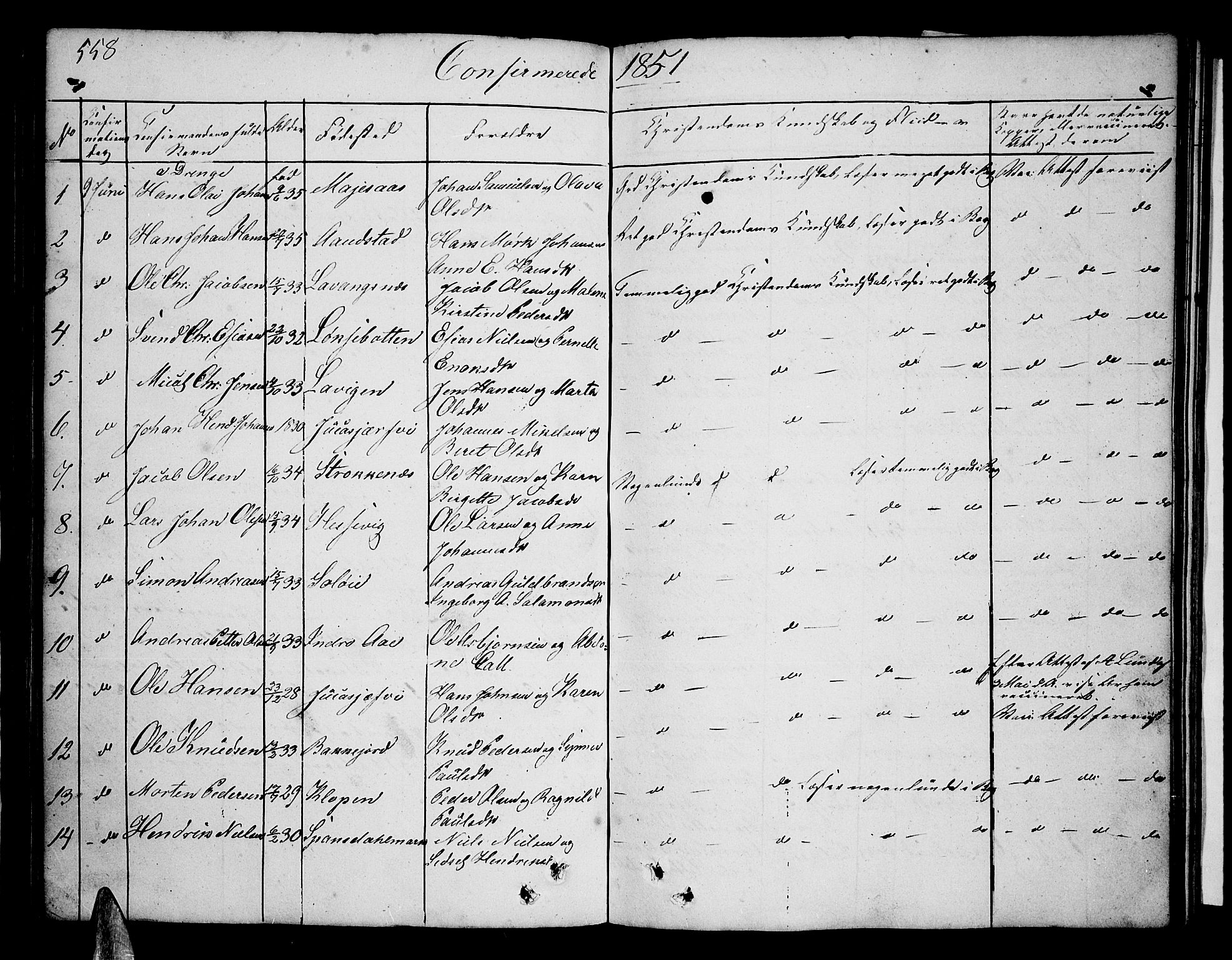 Ibestad sokneprestembete, SATØ/S-0077/H/Ha/Hab/L0003klokker: Parish register (copy) no. 3, 1833-1852, p. 558