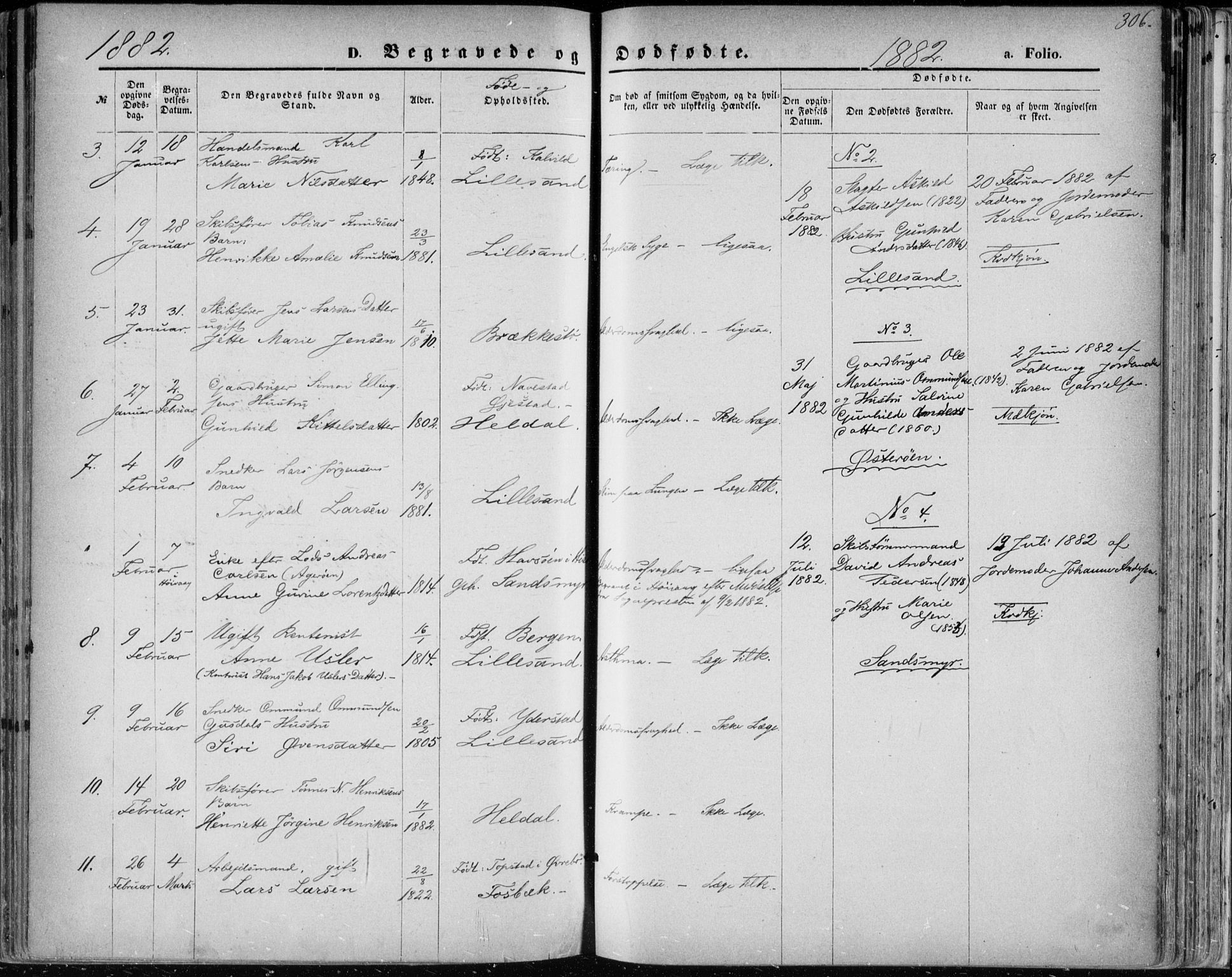 Vestre Moland sokneprestkontor, AV/SAK-1111-0046/F/Fa/Fab/L0008: Parish register (official) no. A 8, 1873-1883, p. 306