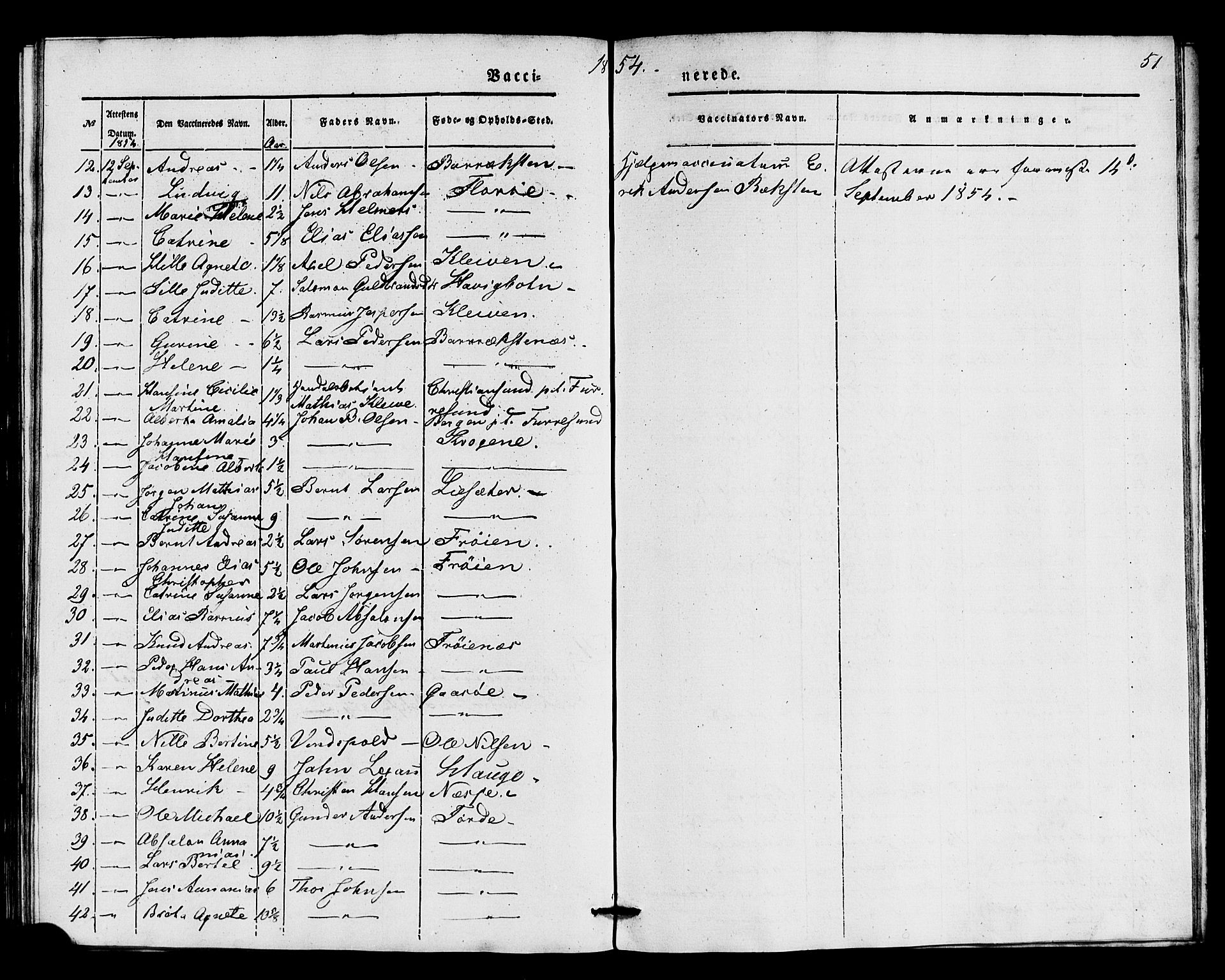 Kinn sokneprestembete, AV/SAB-A-80801/H/Haa/Haaa/L0016: Parish register (official) no. A 16, 1841-1858, p. 51