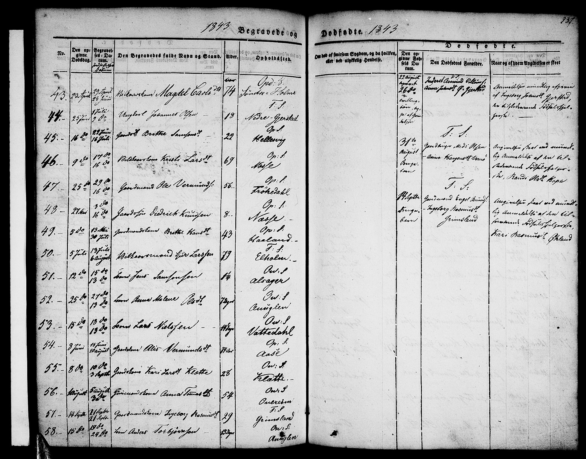 Tysnes sokneprestembete, AV/SAB-A-78601/H/Haa: Parish register (official) no. A 9, 1837-1848, p. 237