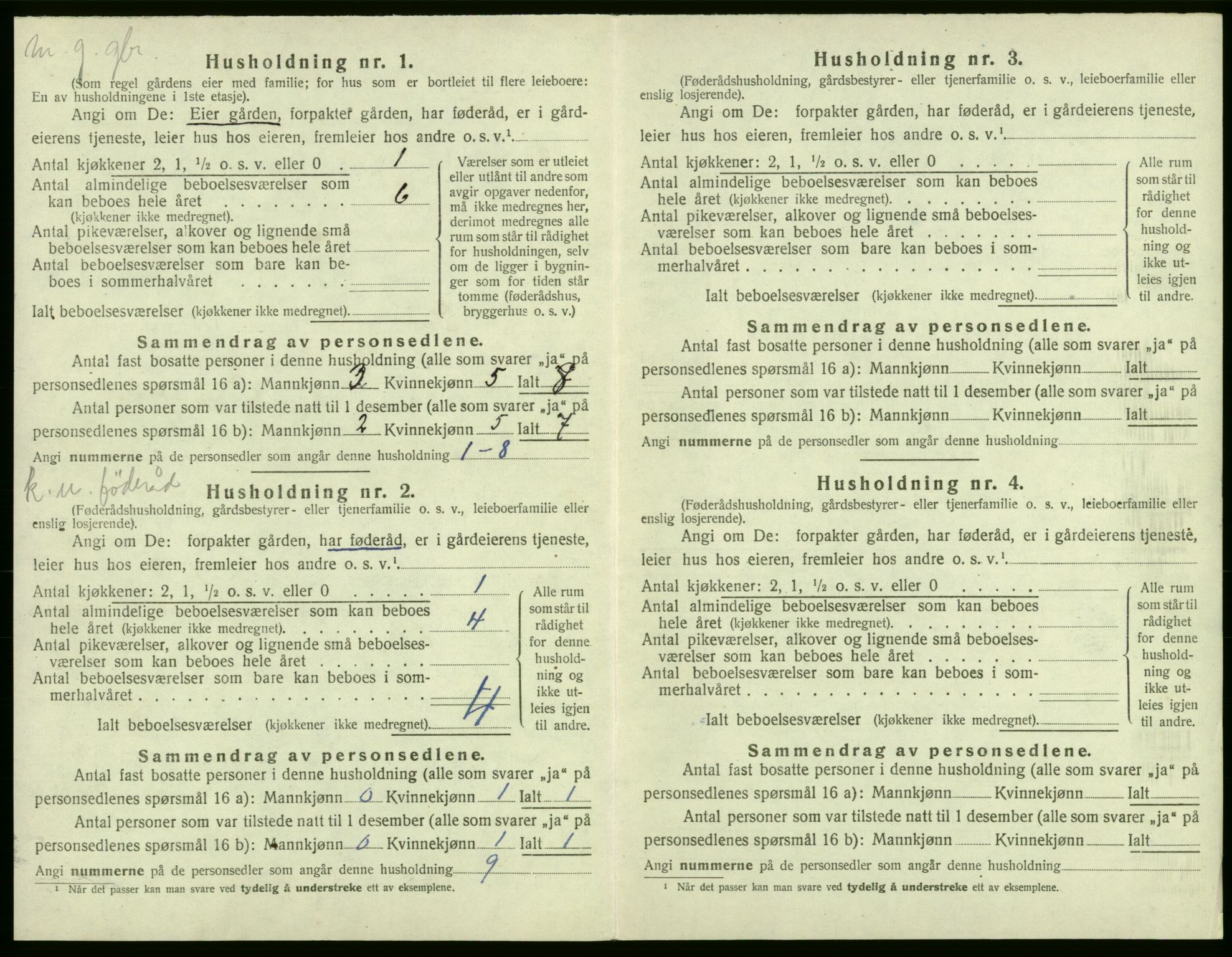 SAB, 1920 census for Stord, 1920, p. 766