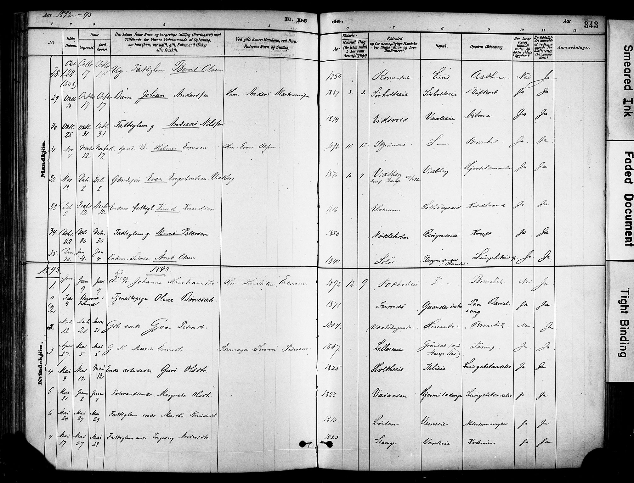 Stange prestekontor, AV/SAH-PREST-002/K/L0017: Parish register (official) no. 17, 1880-1893, p. 343