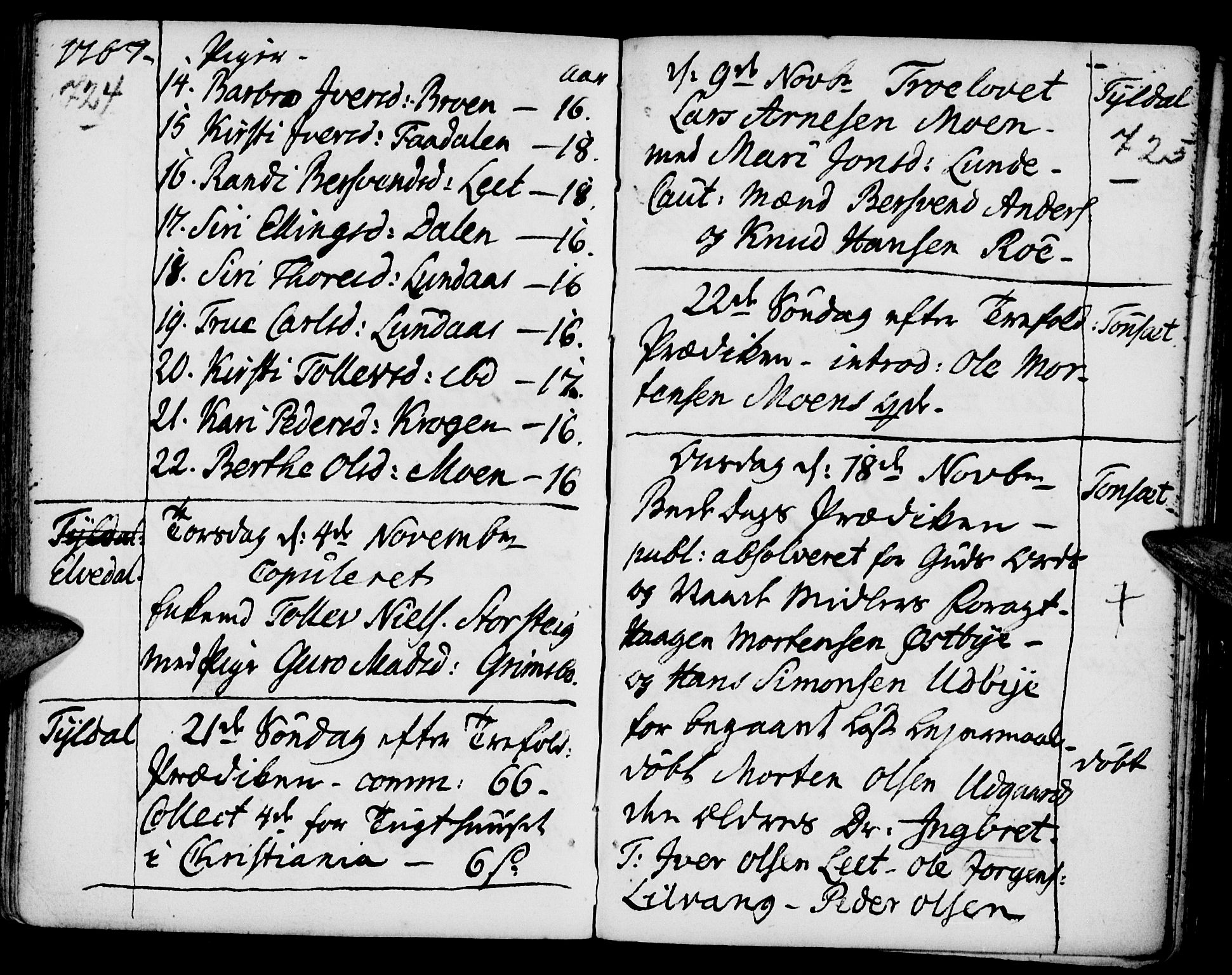 Tynset prestekontor, SAH/PREST-058/H/Ha/Haa/L0002: Parish register (official) no. 2, 1737-1767, p. 724-725