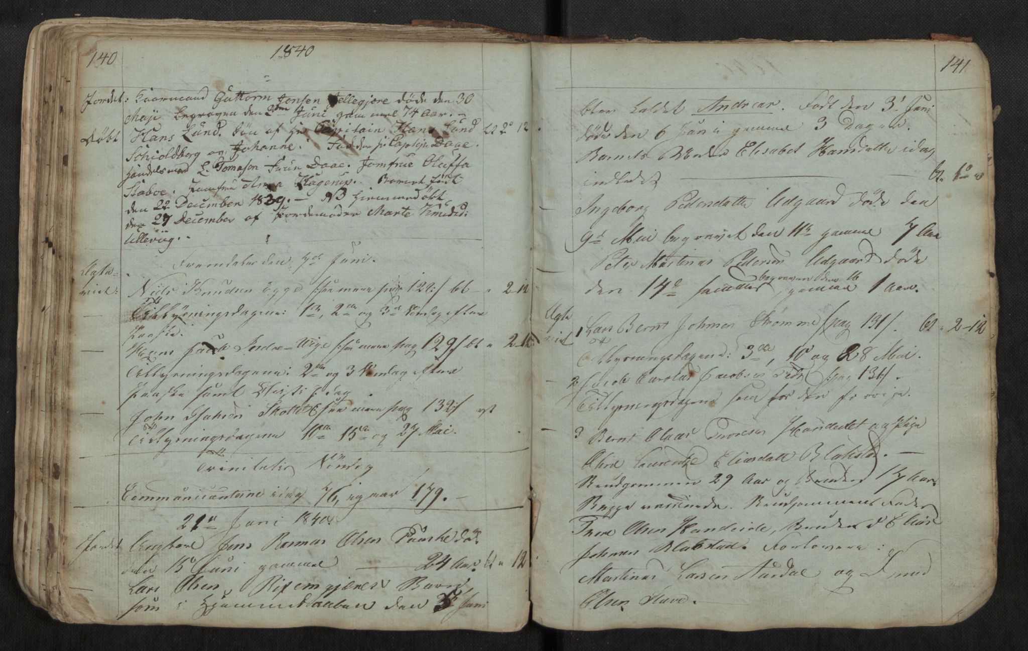 Ministerialprotokoller, klokkerbøker og fødselsregistre - Møre og Romsdal, AV/SAT-A-1454/522/L0331: Parish register (copy) no. 522C10, 1831-1841, p. 240-241