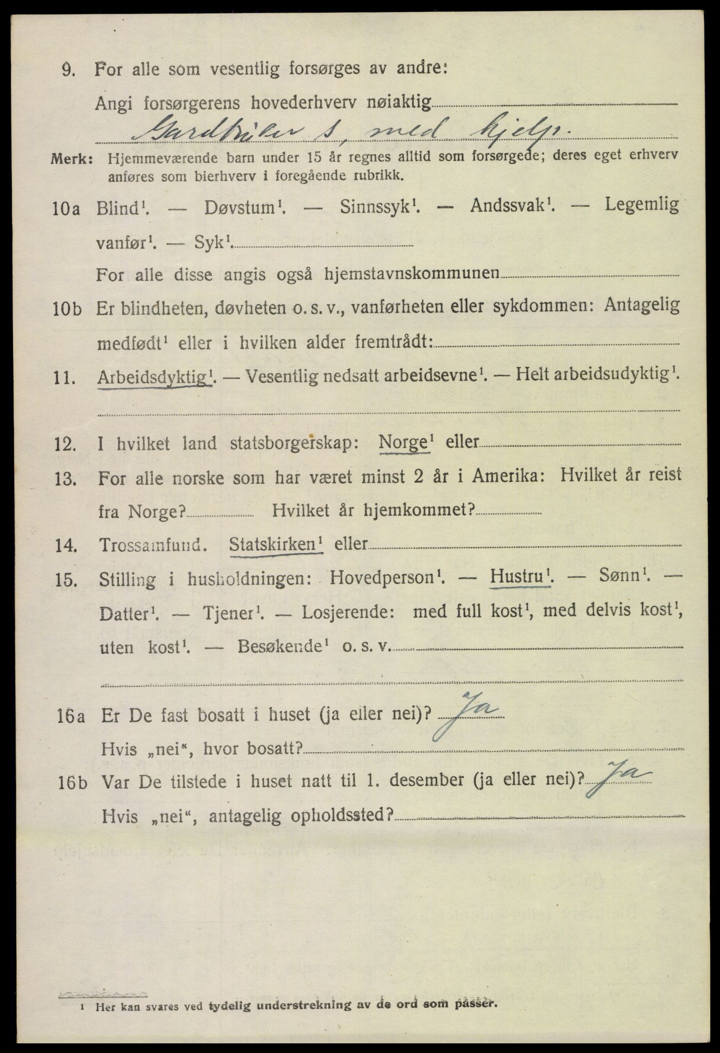 SAH, 1920 census for Lom, 1920, p. 4761