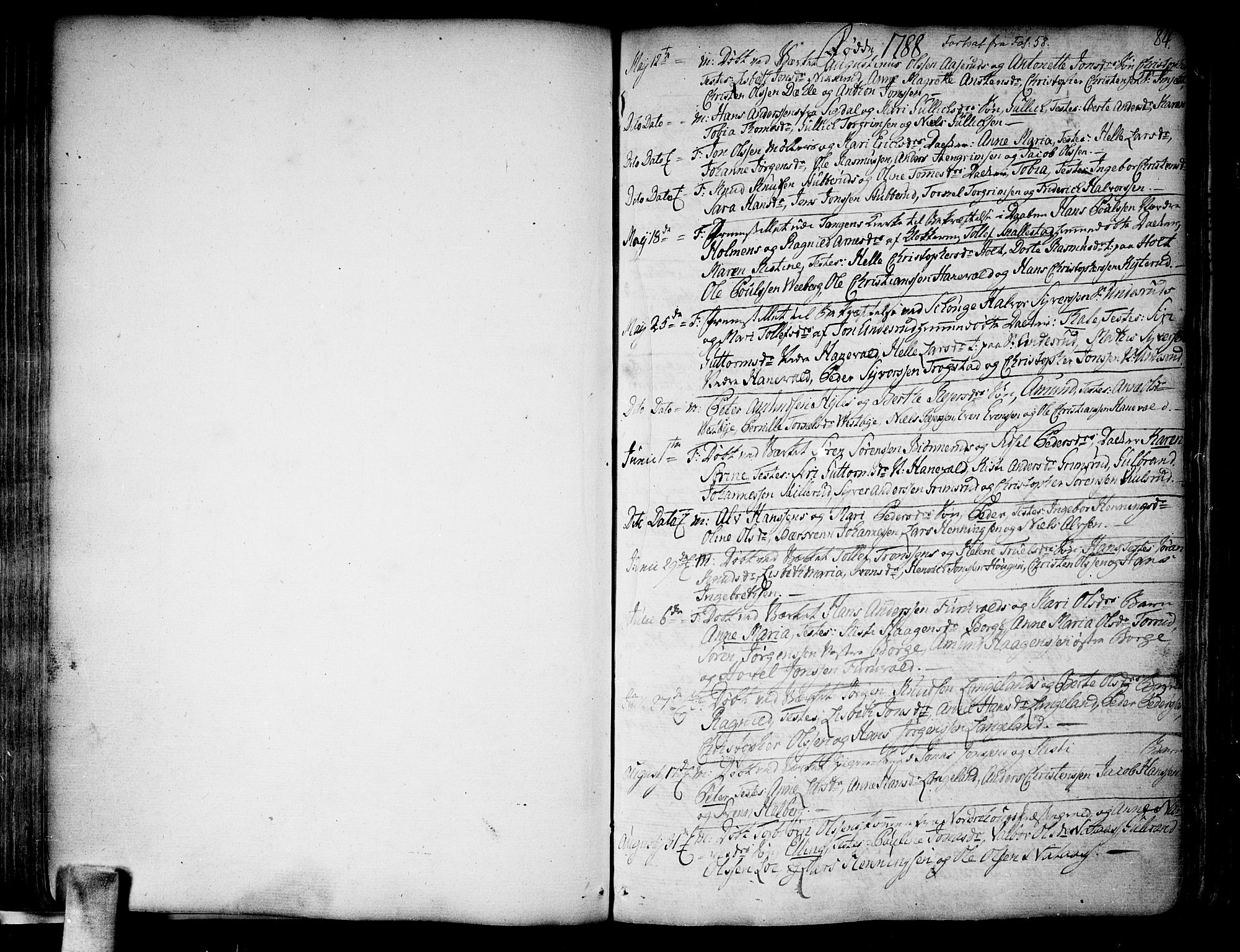 Skoger kirkebøker, SAKO/A-59/F/Fa/L0001: Parish register (official) no. I 1, 1746-1814, p. 84