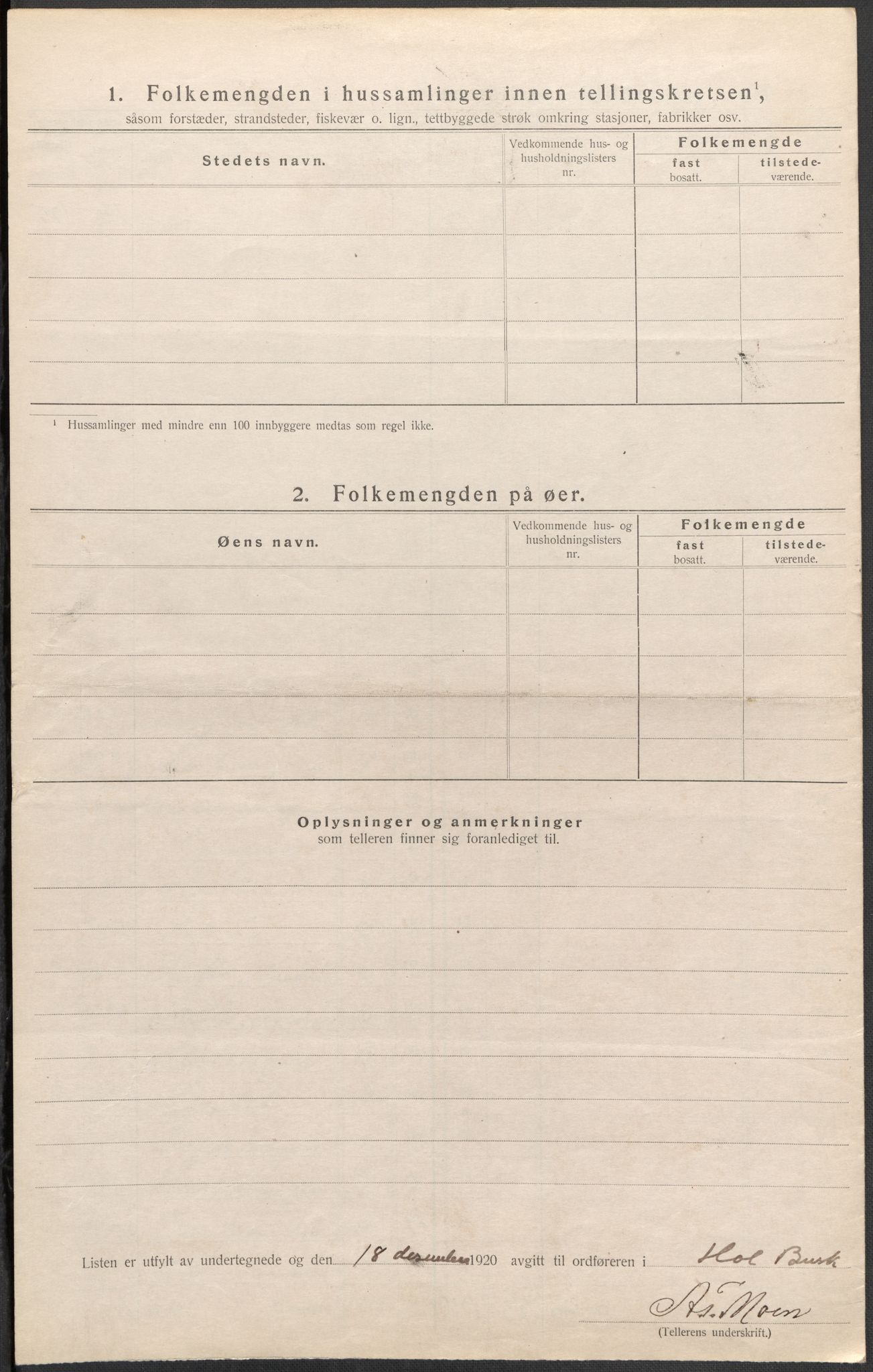 SAKO, 1920 census for Hol (Buskerud), 1920, p. 23