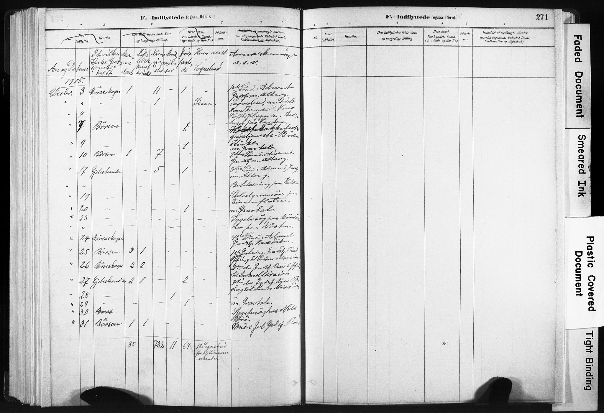Ministerialprotokoller, klokkerbøker og fødselsregistre - Sør-Trøndelag, SAT/A-1456/665/L0773: Parish register (official) no. 665A08, 1879-1905, p. 271