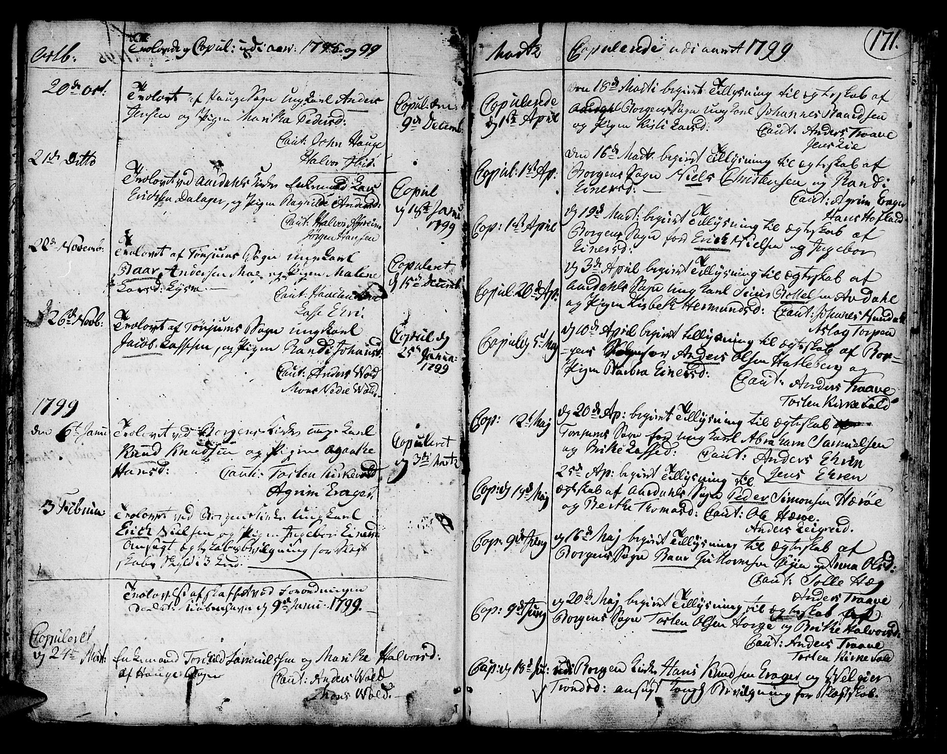 Lærdal sokneprestembete, AV/SAB-A-81201: Parish register (official) no. A 3, 1783-1804, p. 171