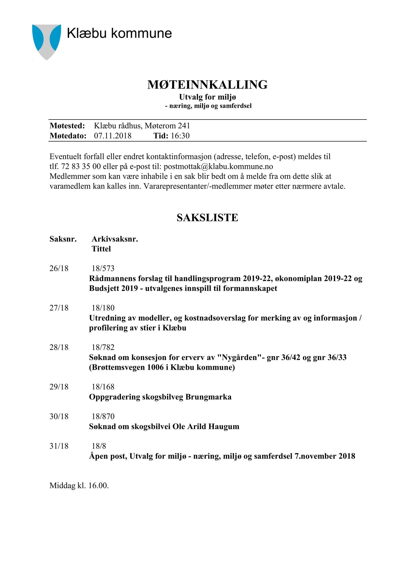 Klæbu Kommune, TRKO/KK/06-UM/L005: Utvalg for miljø - Møtedokumenter 2018, 2018, p. 778