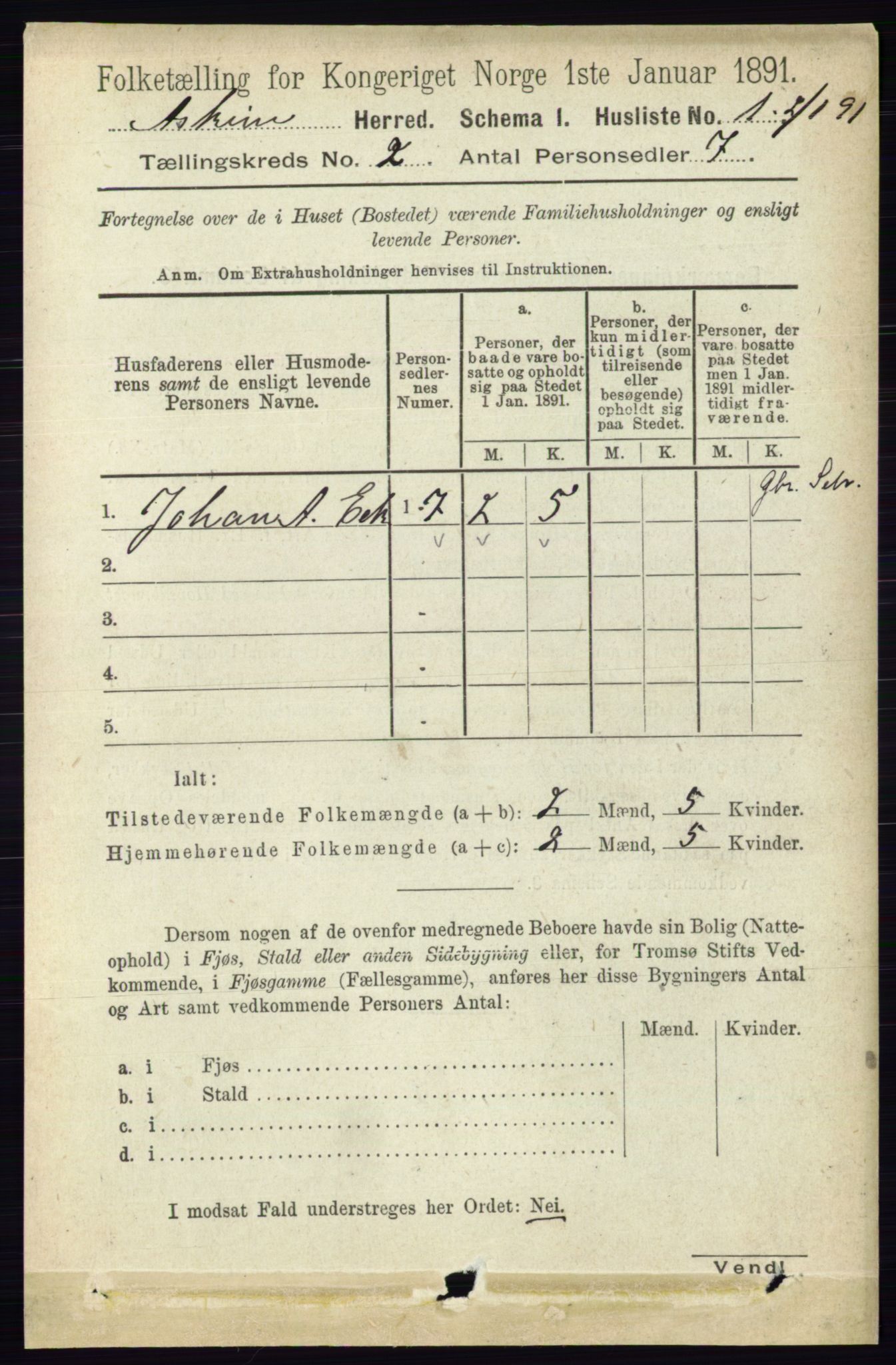 RA, 1891 census for 0124 Askim, 1891, p. 232