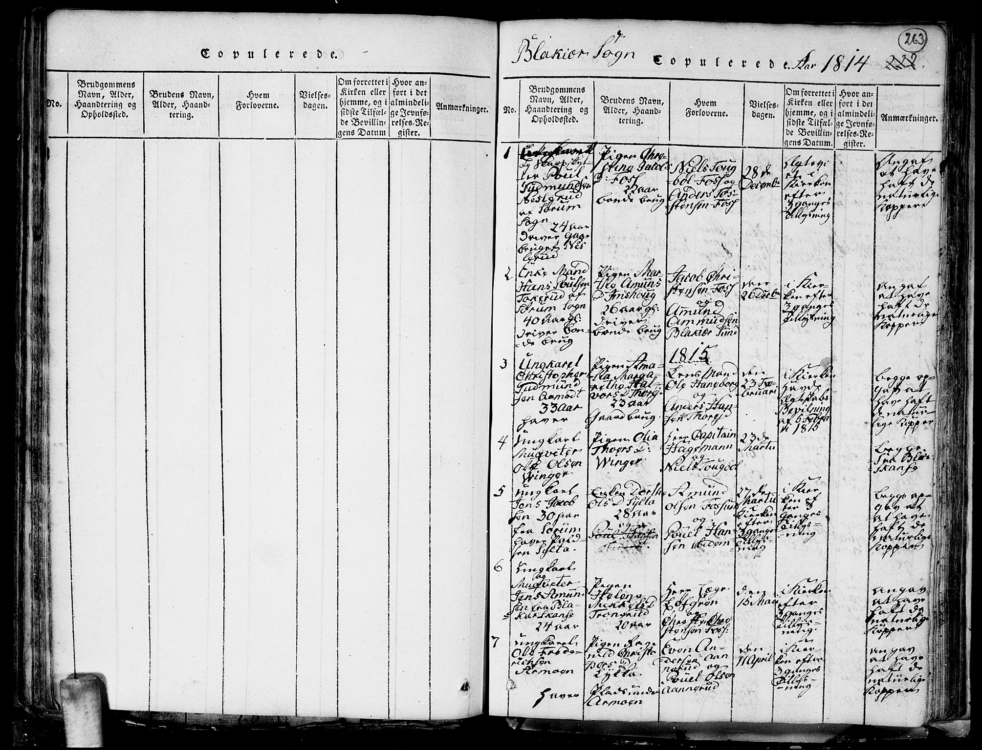 Aurskog prestekontor Kirkebøker, AV/SAO-A-10304a/G/Ga/L0001: Parish register (copy) no. I 1, 1814-1829, p. 263