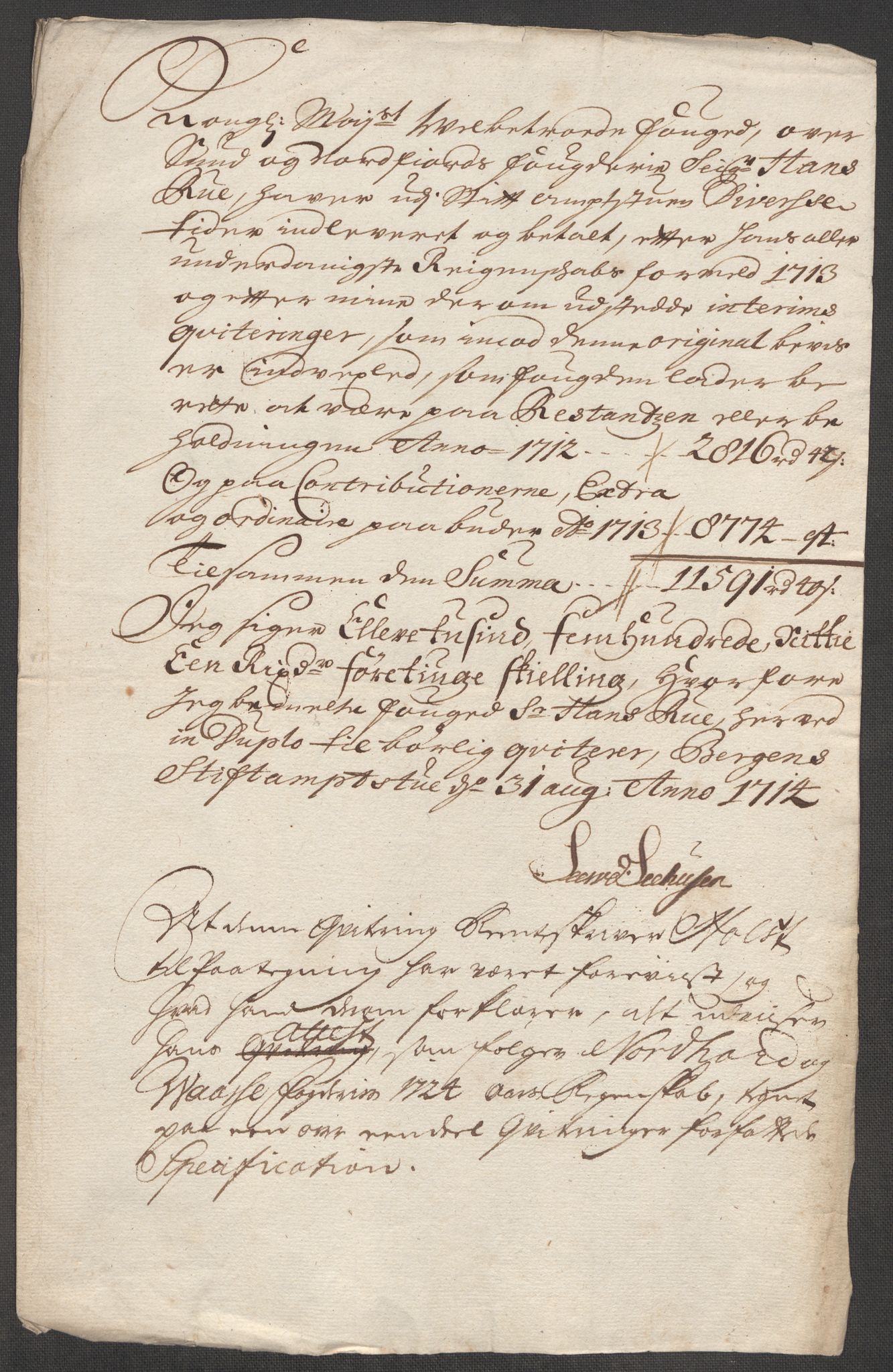 Rentekammeret inntil 1814, Reviderte regnskaper, Fogderegnskap, AV/RA-EA-4092/R53/L3437: Fogderegnskap Sunn- og Nordfjord, 1713, p. 380