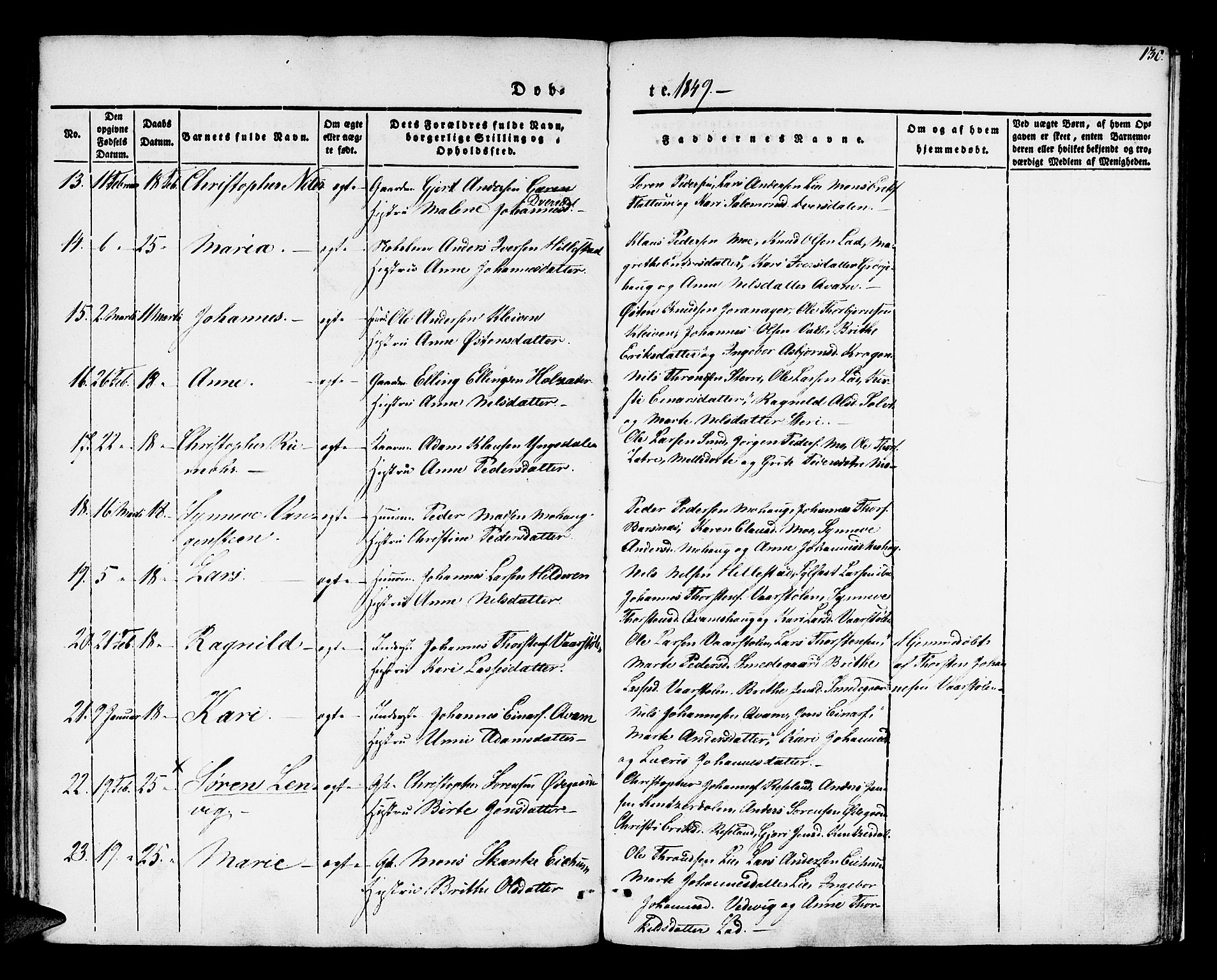 Hafslo sokneprestembete, SAB/A-80301/H/Haa/Haaa/L0005: Parish register (official) no. A 5, 1834-1852, p. 130