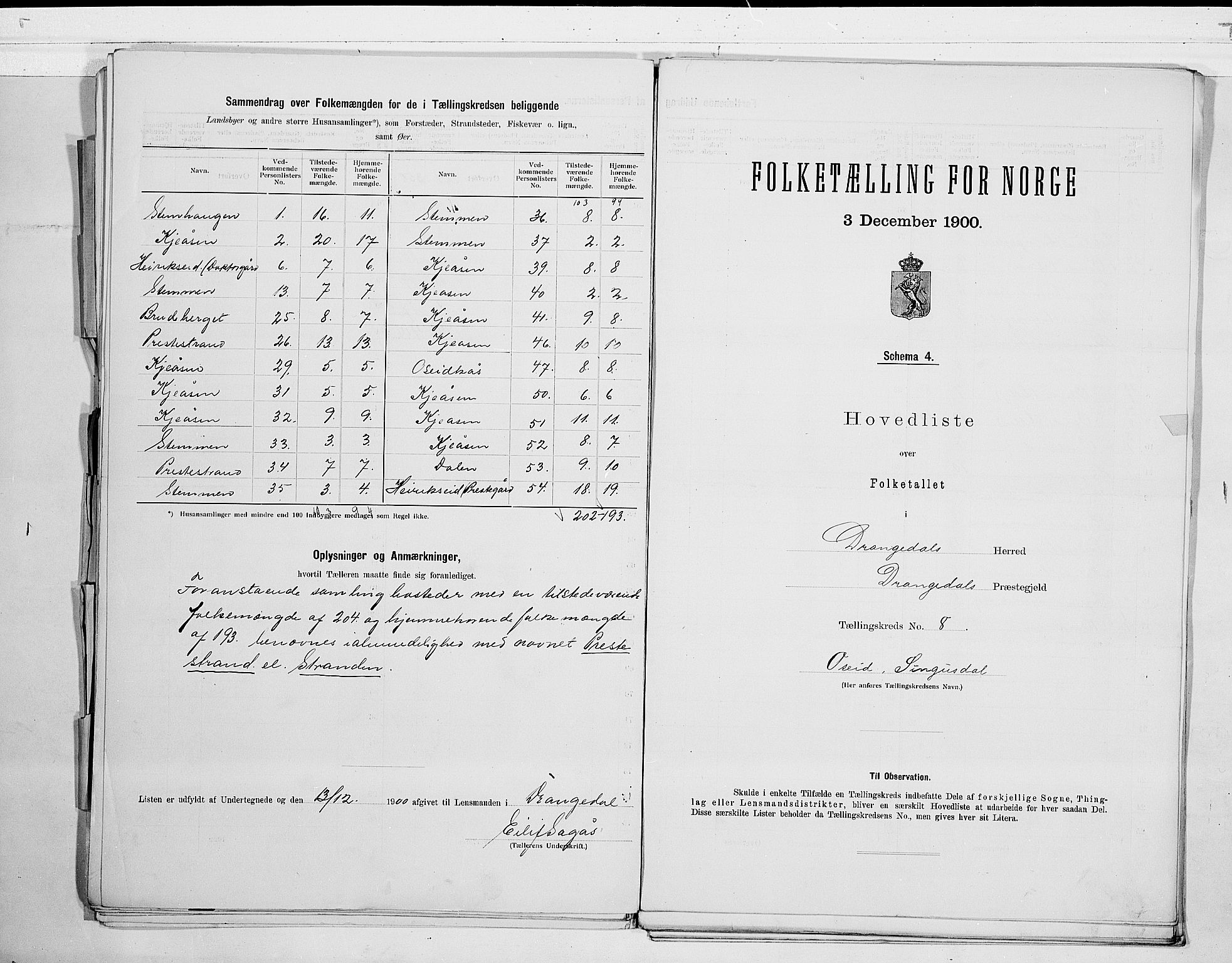 SAKO, 1900 census for Drangedal, 1900, p. 18