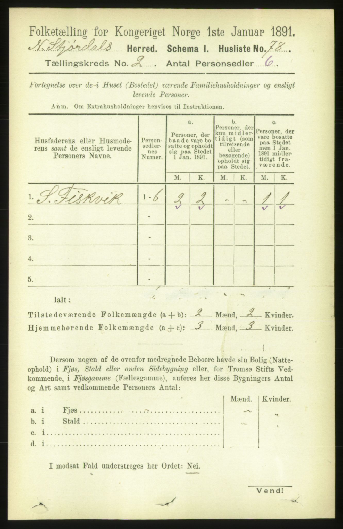 RA, 1891 census for 1714 Nedre Stjørdal, 1891, p. 478