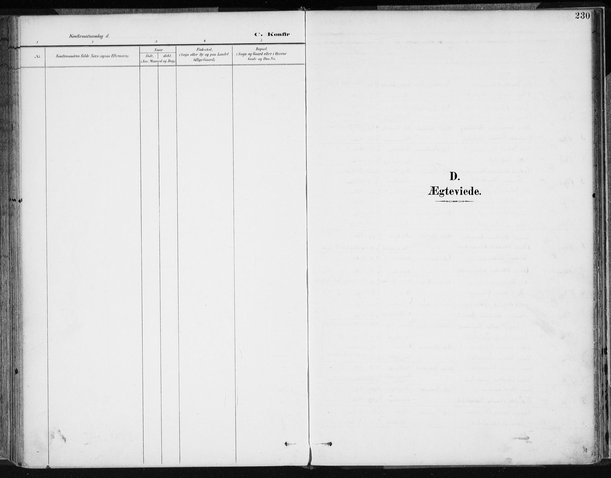 Lyngdal sokneprestkontor, SAK/1111-0029/F/Fa/Fac/L0012: Parish register (official) no. A 12, 1894-1918, p. 230