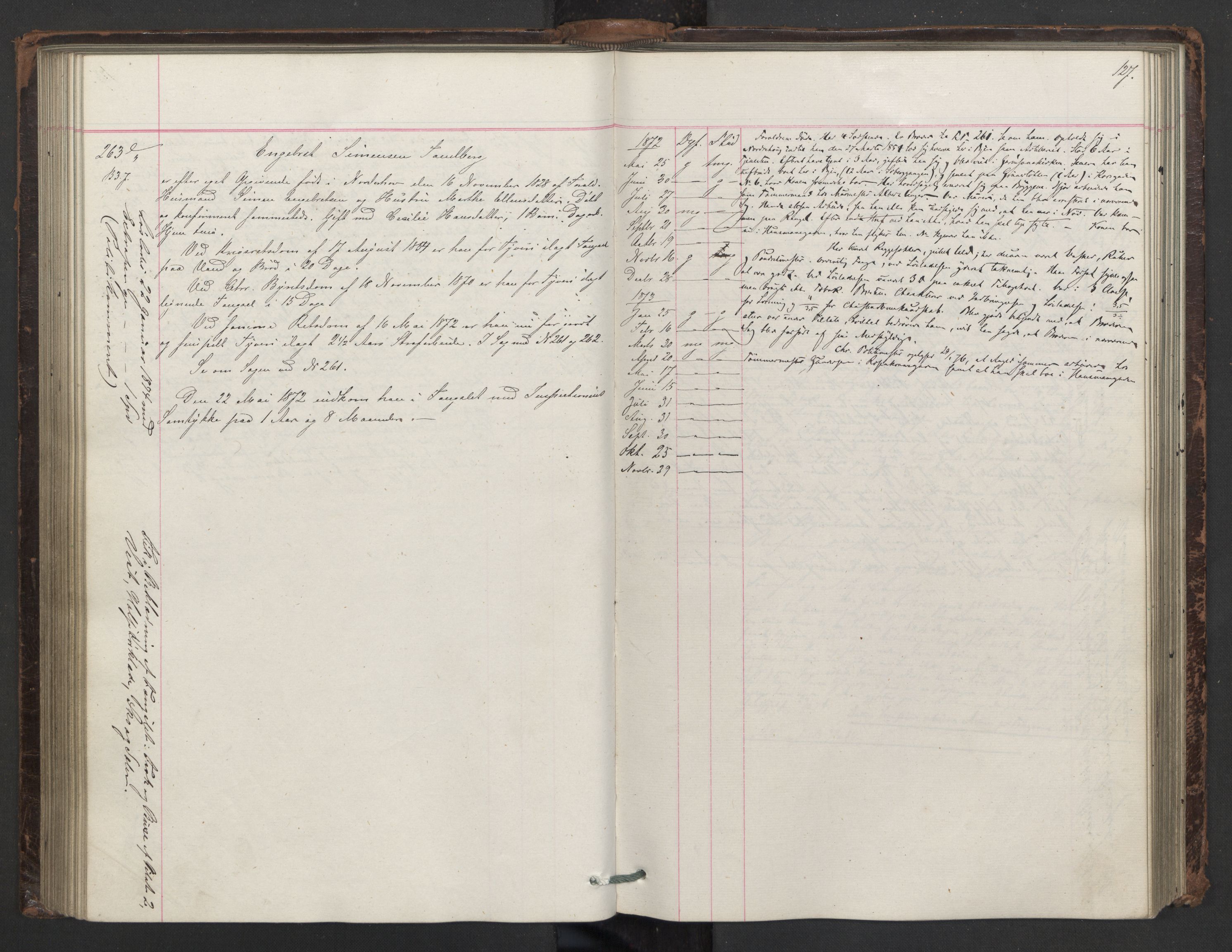Botsfengslet, AV/RA-S-1539/D/Db/Dbb/L0014: 137e - 437e, 1871-1873, p. 127