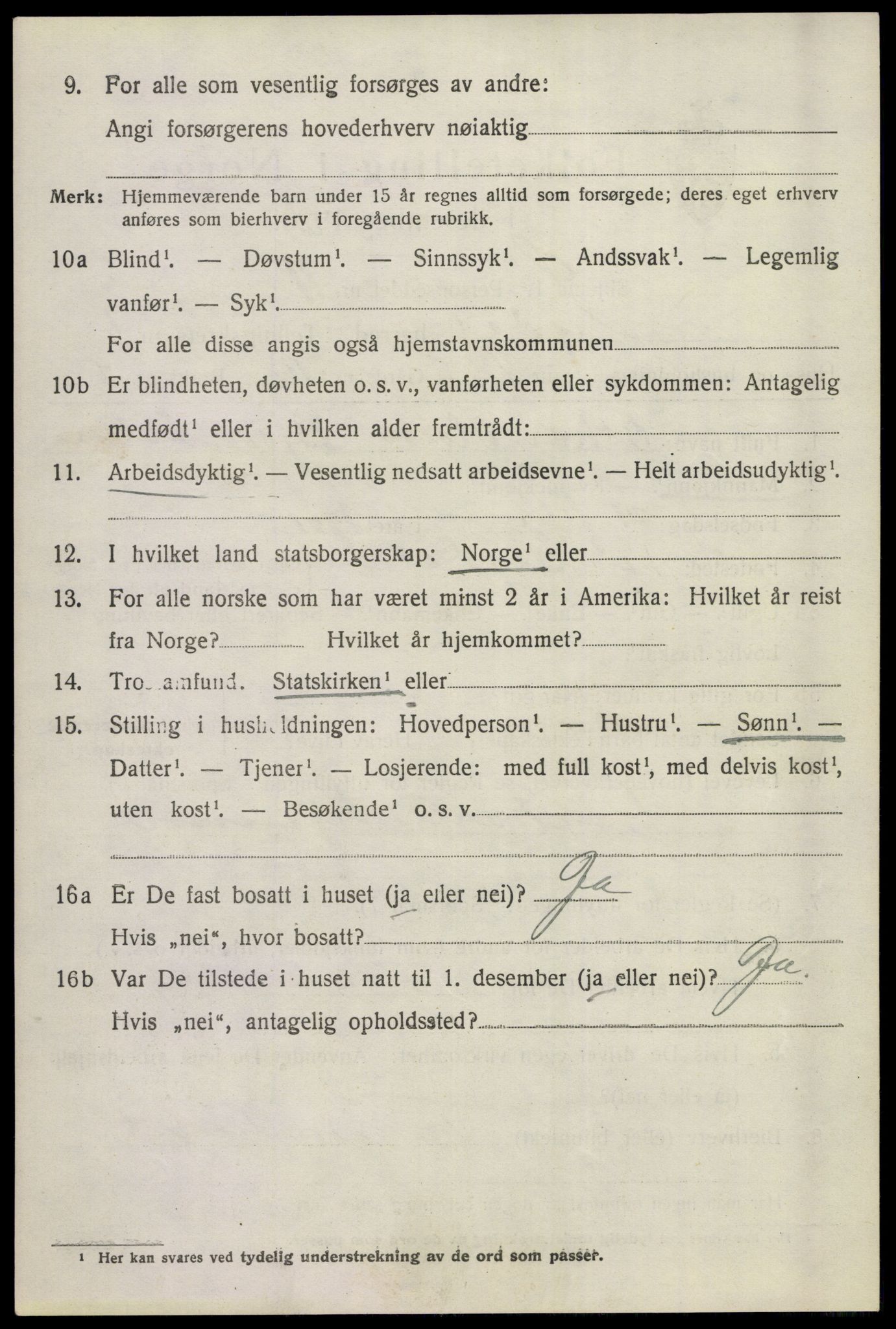 SAKO, 1920 census for Sigdal, 1920, p. 1923