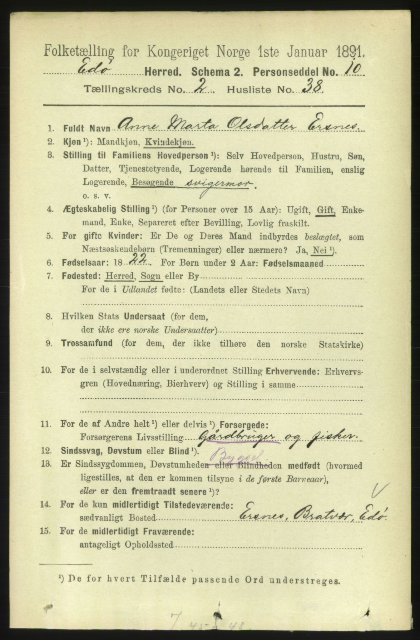 RA, 1891 census for 1573 Edøy, 1891, p. 625