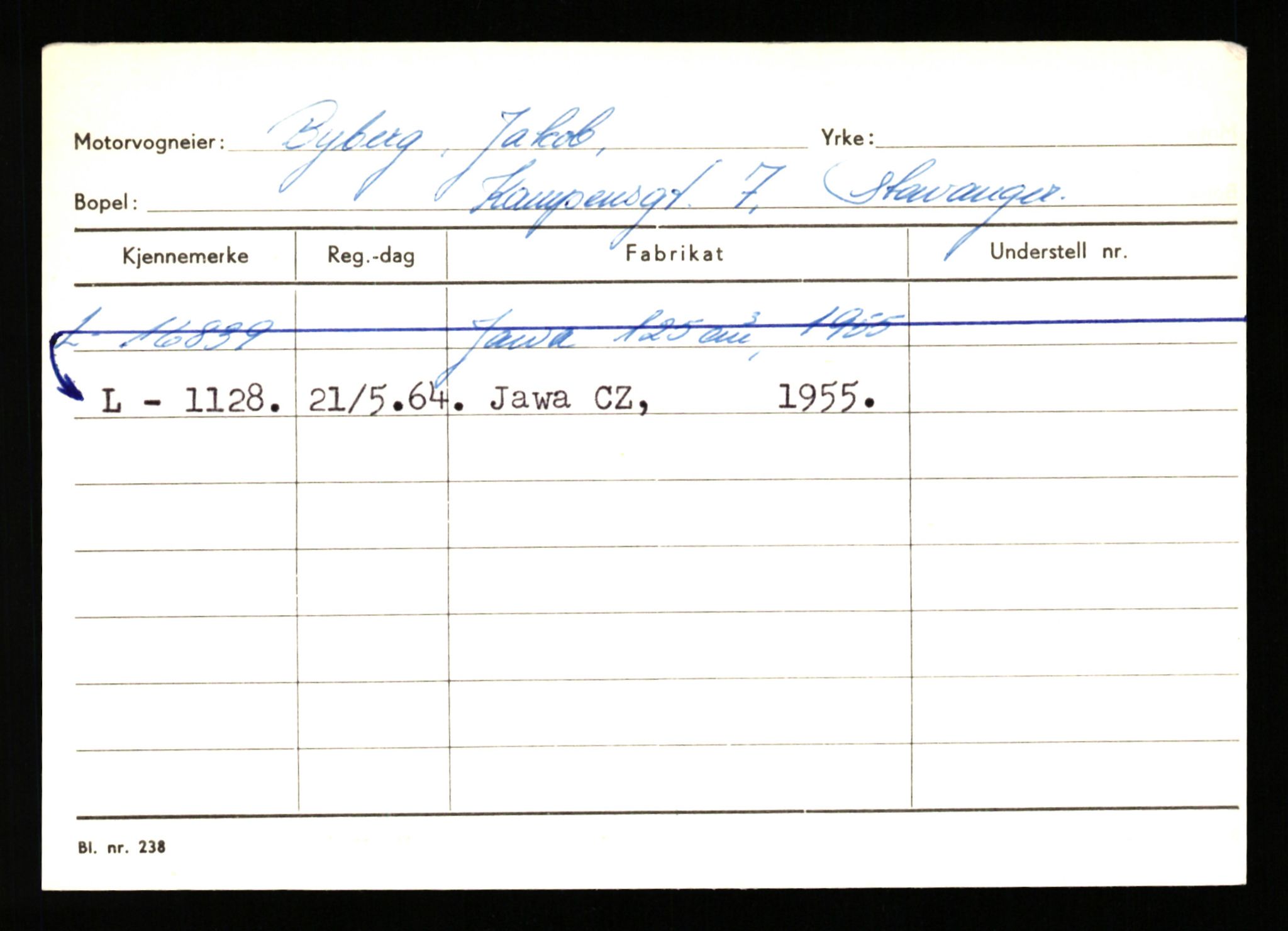 Stavanger trafikkstasjon, AV/SAST-A-101942/0/H/L0005: Bue - Dahlstrøm, 1930-1971, p. 253