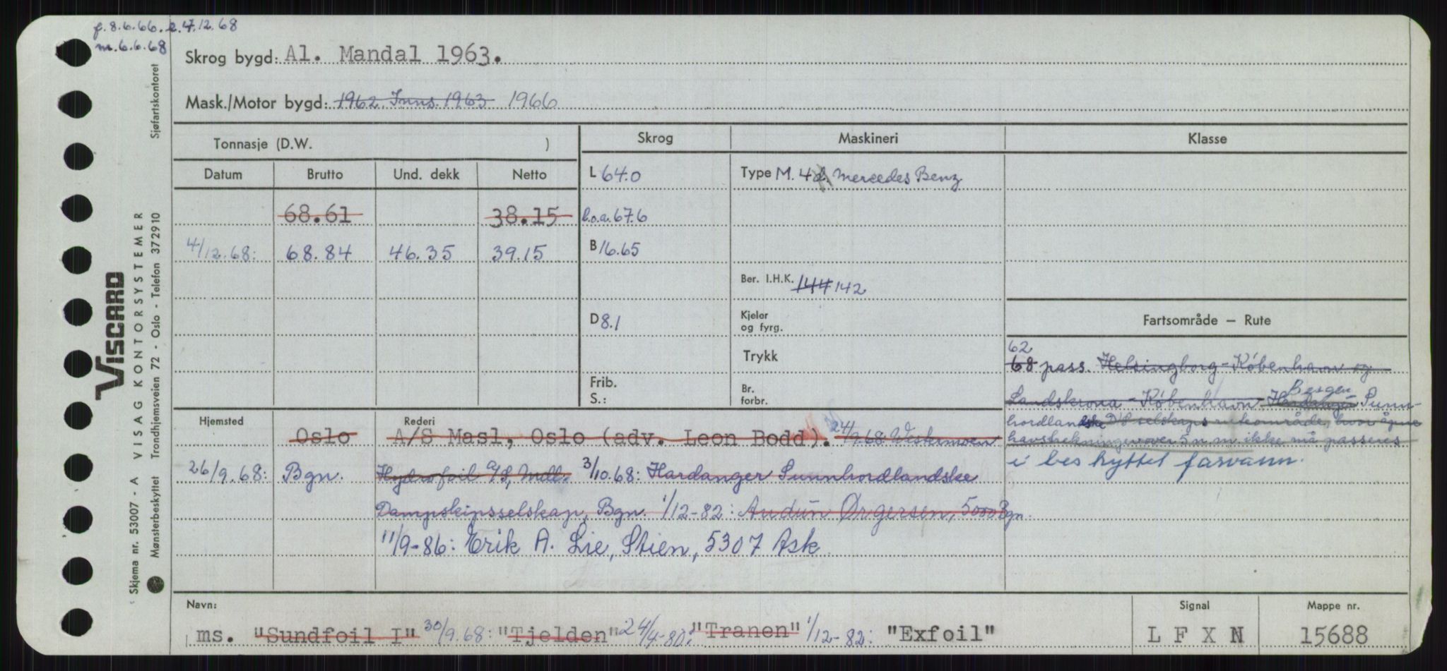 Sjøfartsdirektoratet med forløpere, Skipsmålingen, RA/S-1627/H/Ha/L0002/0001: Fartøy, Eik-Hill / Fartøy, Eik-F, p. 249