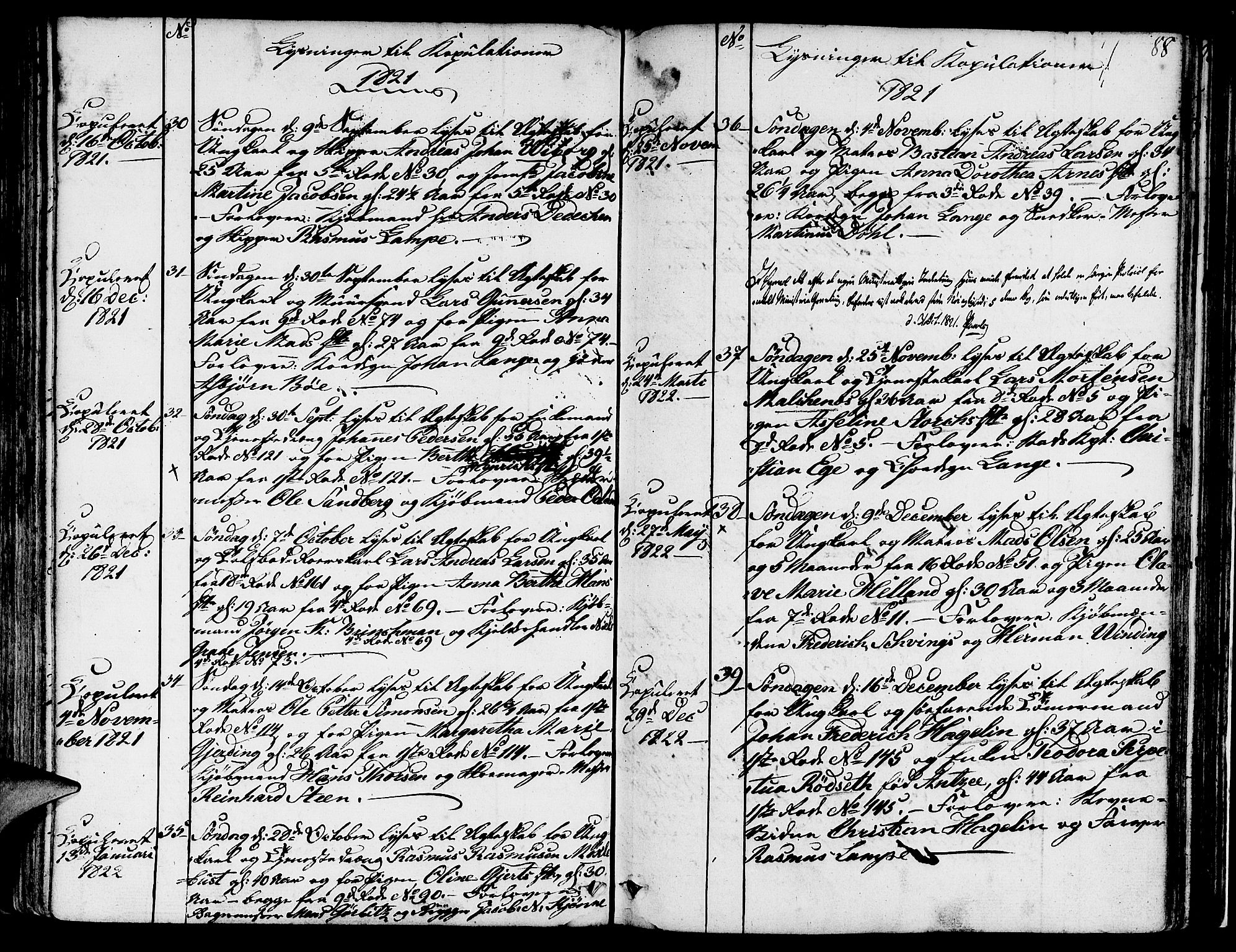 Nykirken Sokneprestembete, SAB/A-77101/H/Hab: Parish register (copy) no. A 2, 1782-1847, p. 88
