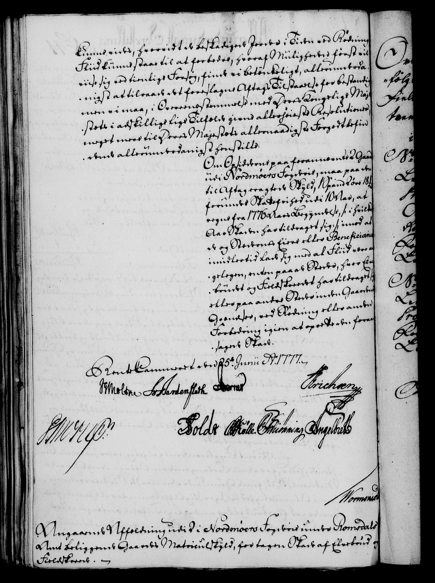 Rentekammeret, Kammerkanselliet, RA/EA-3111/G/Gf/Gfa/L0059: Norsk relasjons- og resolusjonsprotokoll (merket RK 52.59), 1777, p. 220