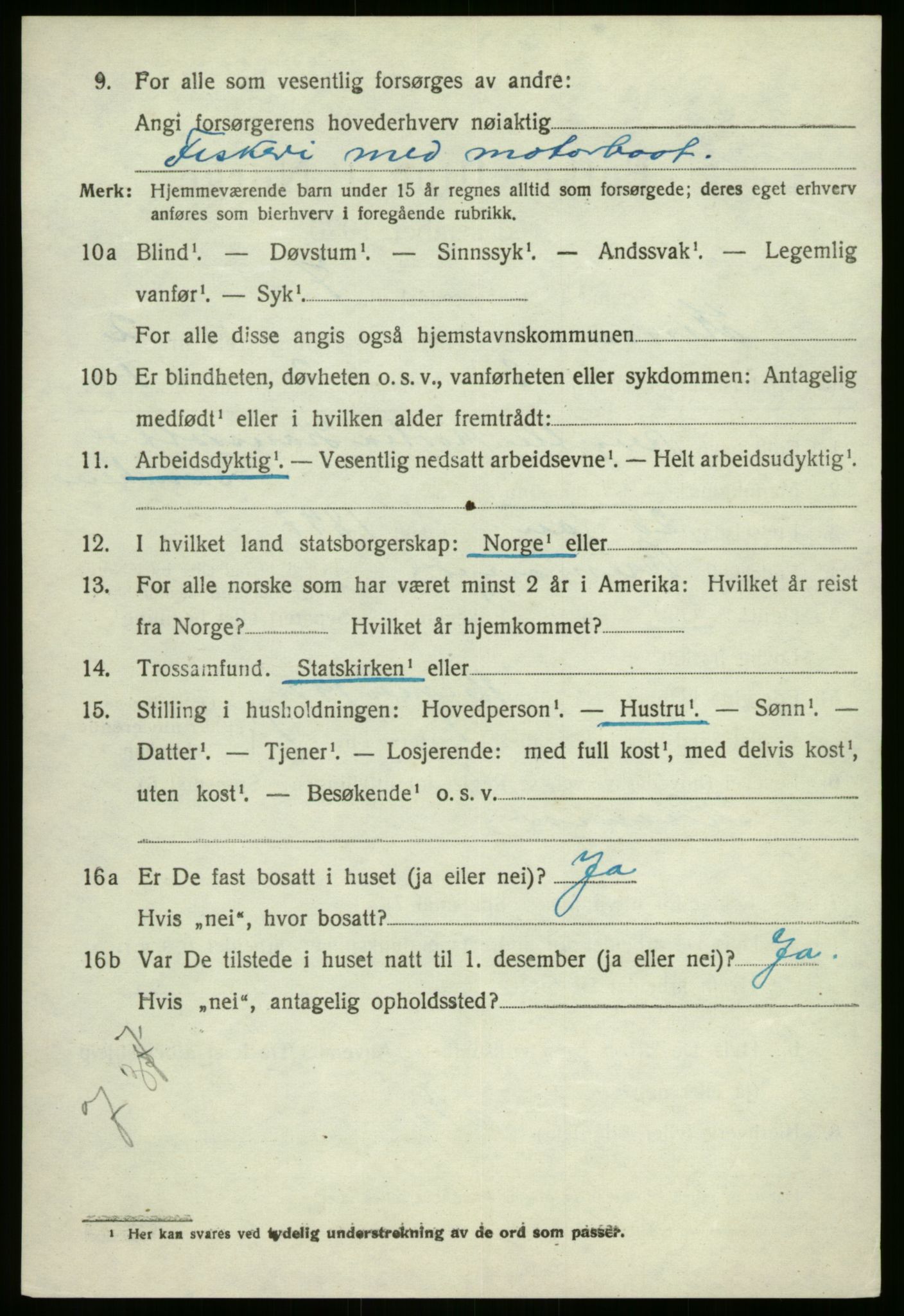 SAB, 1920 census for Kinn, 1920, p. 1964