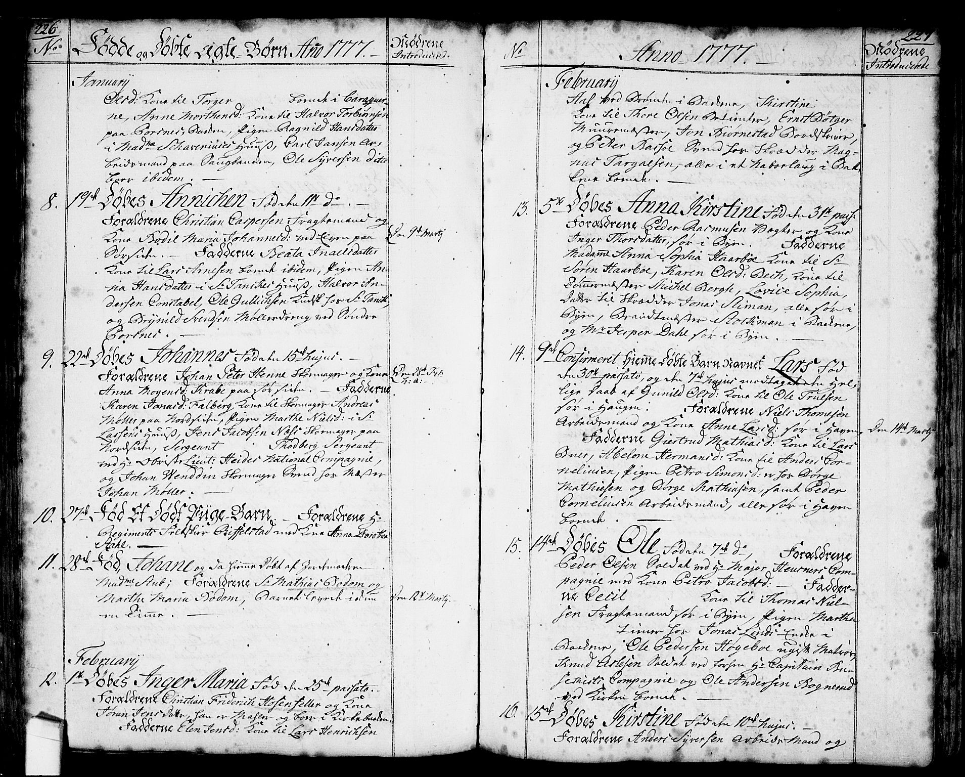 Halden prestekontor Kirkebøker, SAO/A-10909/F/Fa/L0001: Parish register (official) no. I 1, 1758-1791, p. 226-227