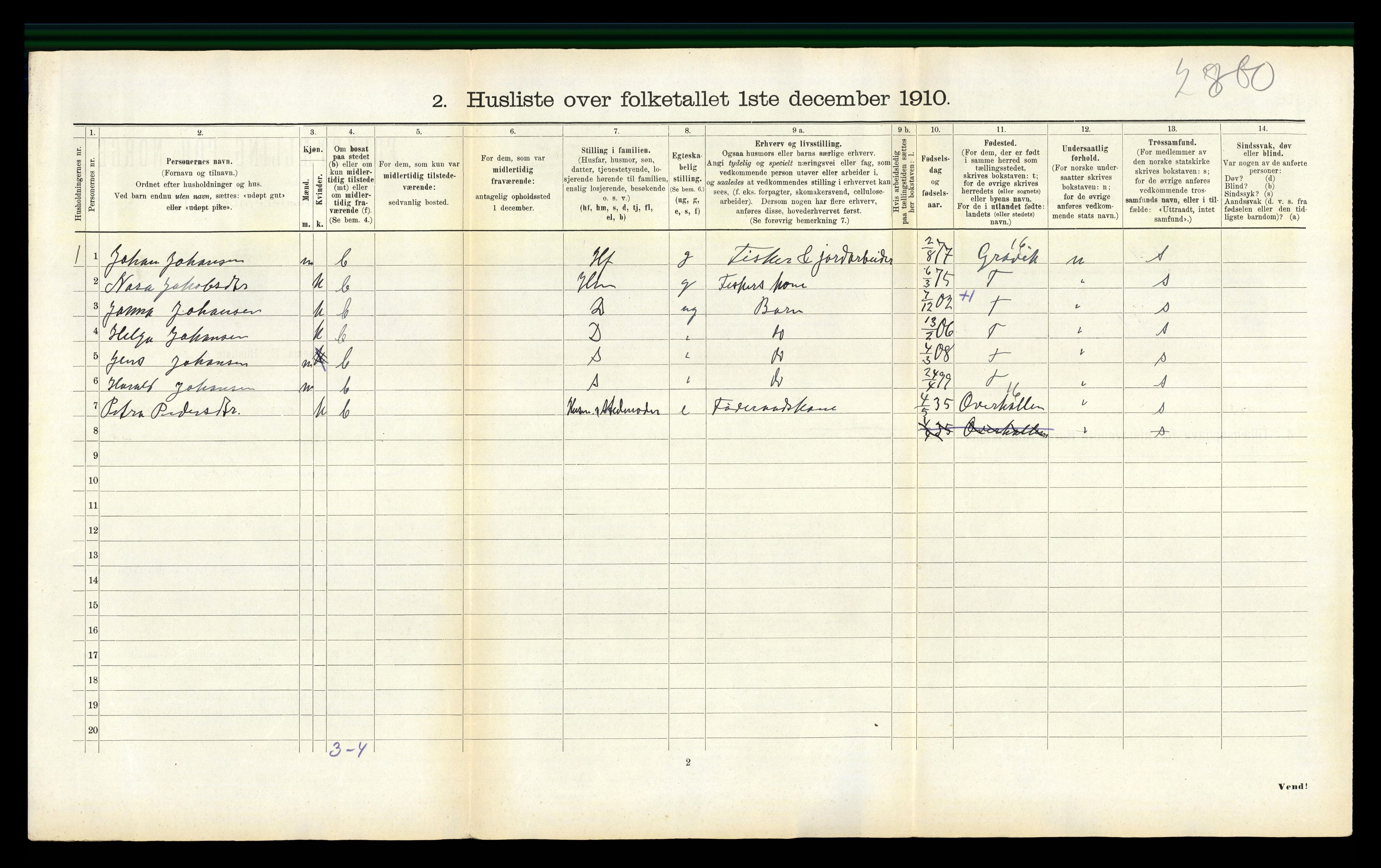 RA, 1910 census for Leka, 1910, p. 173