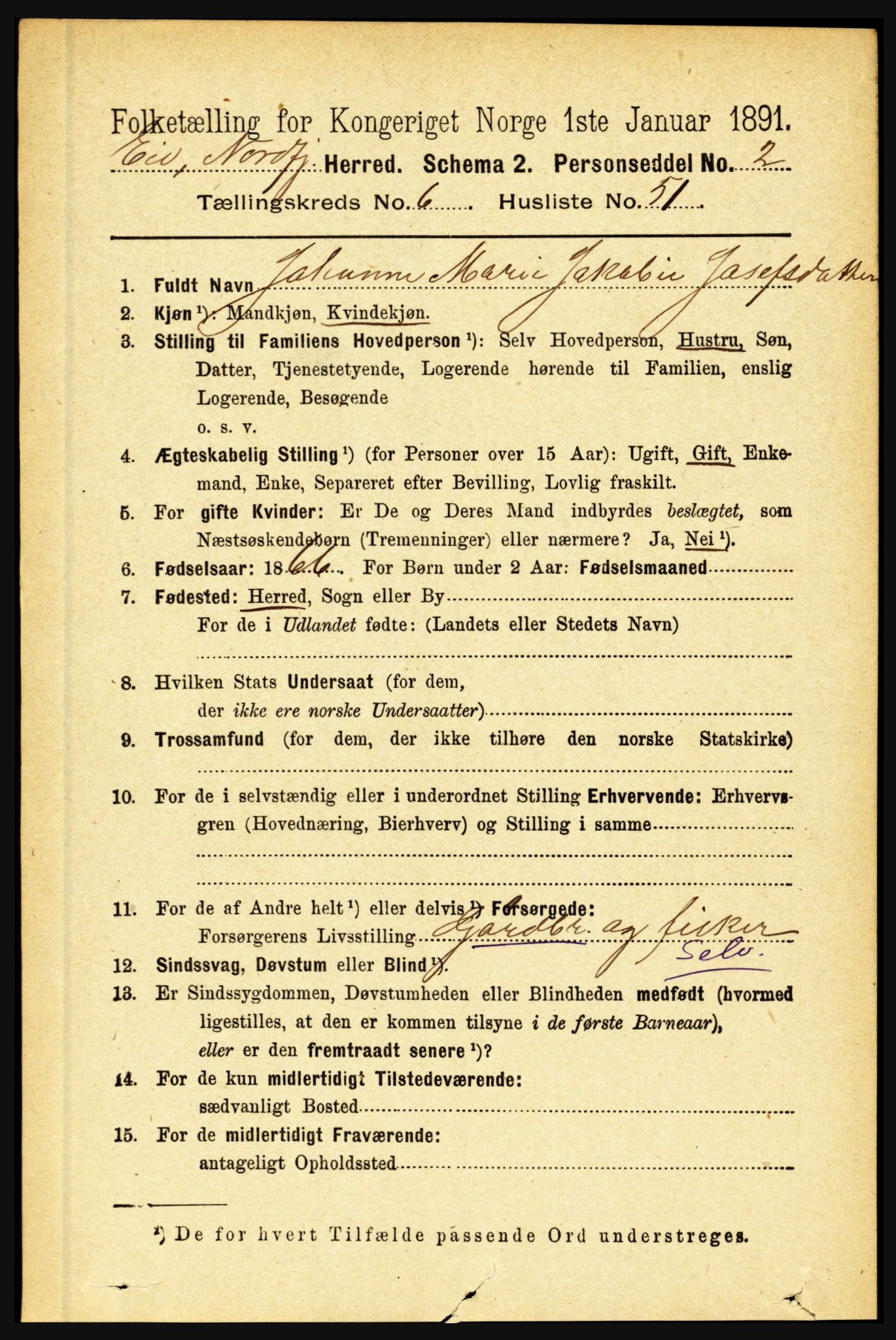 RA, 1891 census for 1443 Eid, 1891, p. 1745