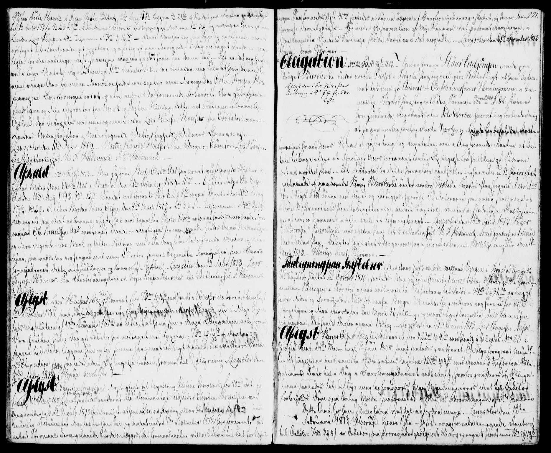 Heggen og Frøland sorenskriveri I, AV/SAO-A-11556/G/Gb/L0008: Mortgage book no. 8, 1807-1823, p. 221