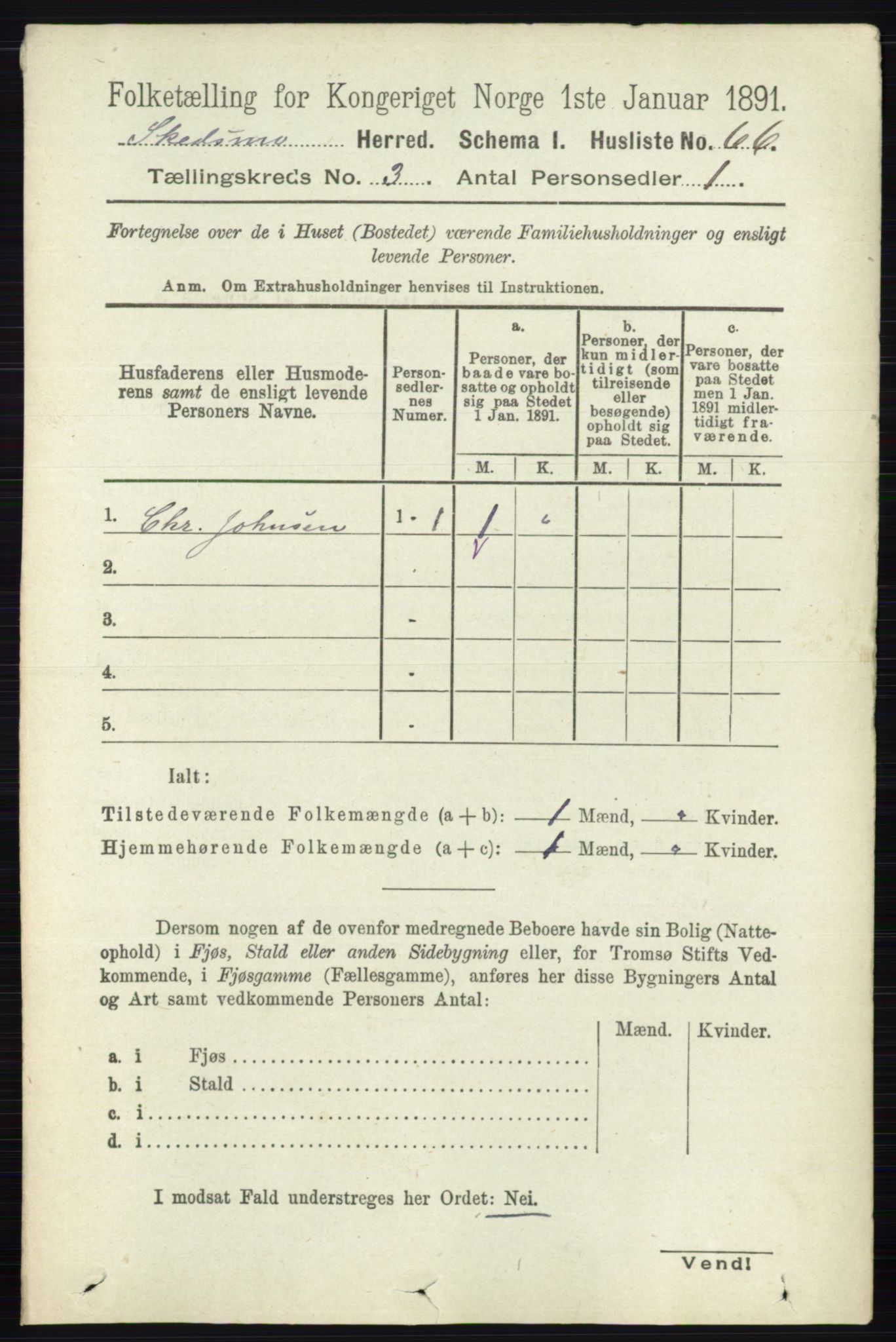 RA, 1891 census for 0231 Skedsmo, 1891, p. 1284