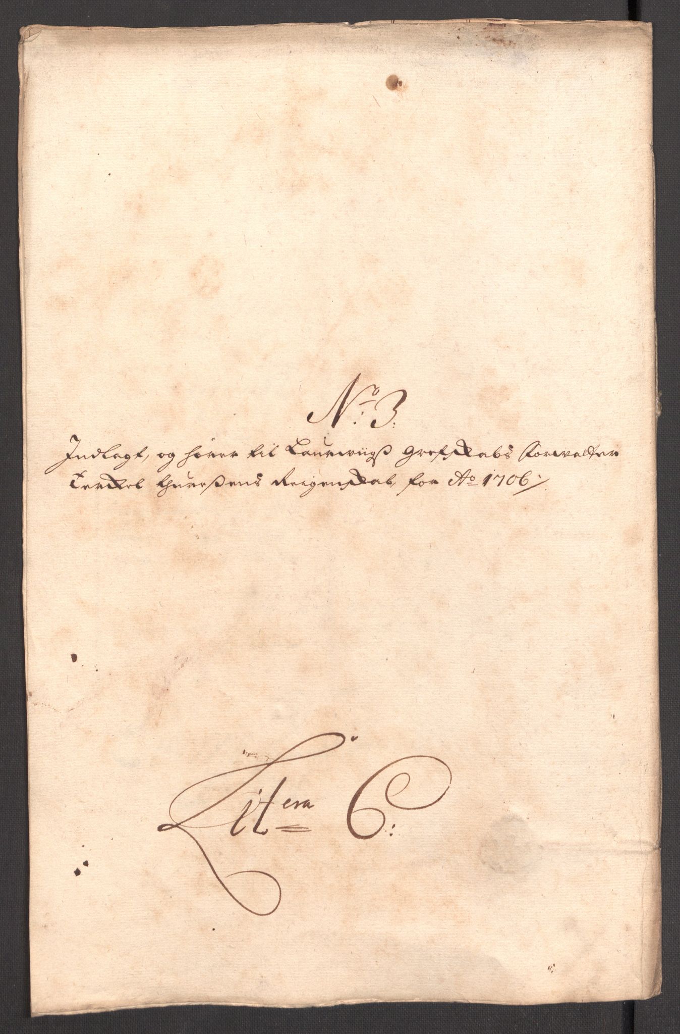 Rentekammeret inntil 1814, Reviderte regnskaper, Fogderegnskap, RA/EA-4092/R33/L1979: Fogderegnskap Larvik grevskap, 1706, p. 144