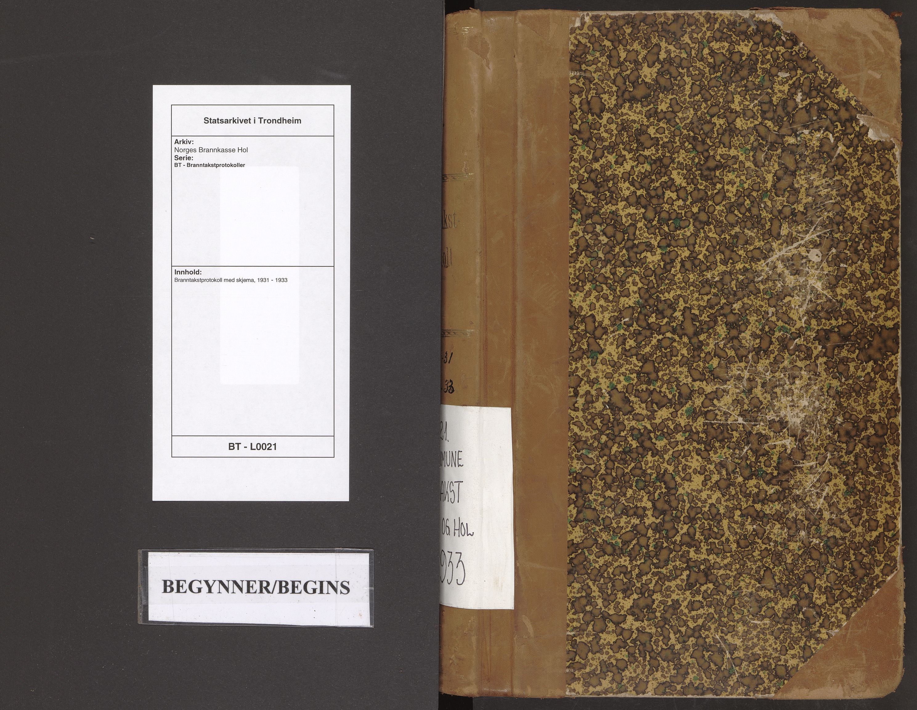 Norges Brannkasse Hol, AV/SAT-A-5601/BT/L0021: Branntakstprotokoll med skjema, 1931-1933