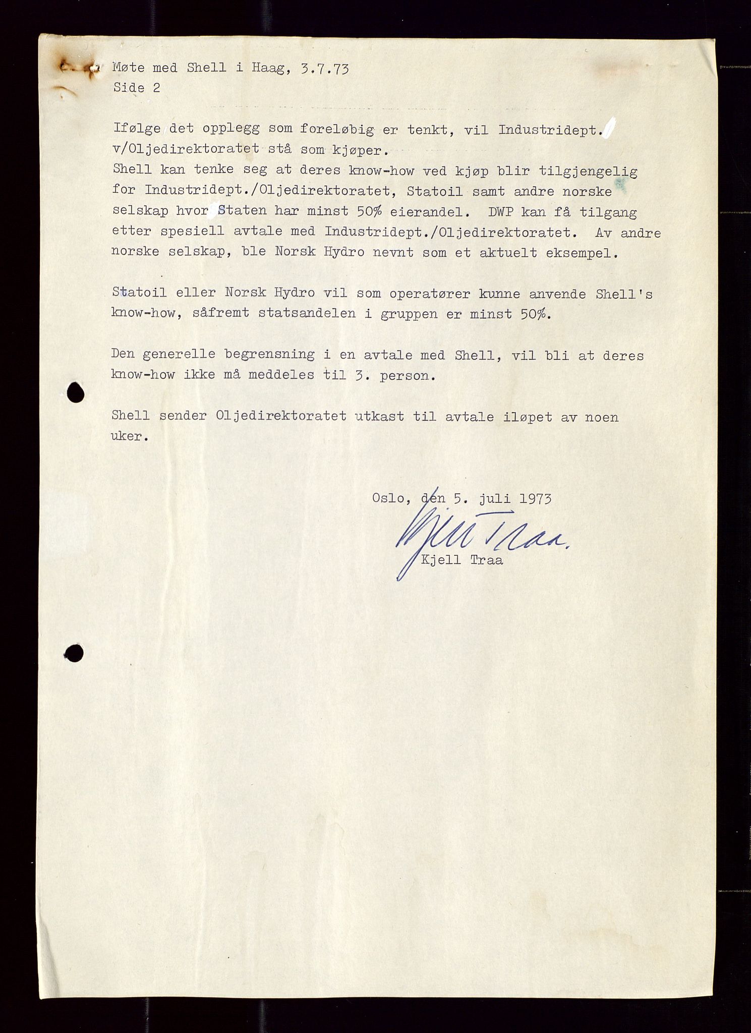 Industridepartementet, Oljekontoret, AV/SAST-A-101348/Di/L0001: DWP, møter juni - november, komiteemøter nr. 19 - 26, 1973-1974, p. 583