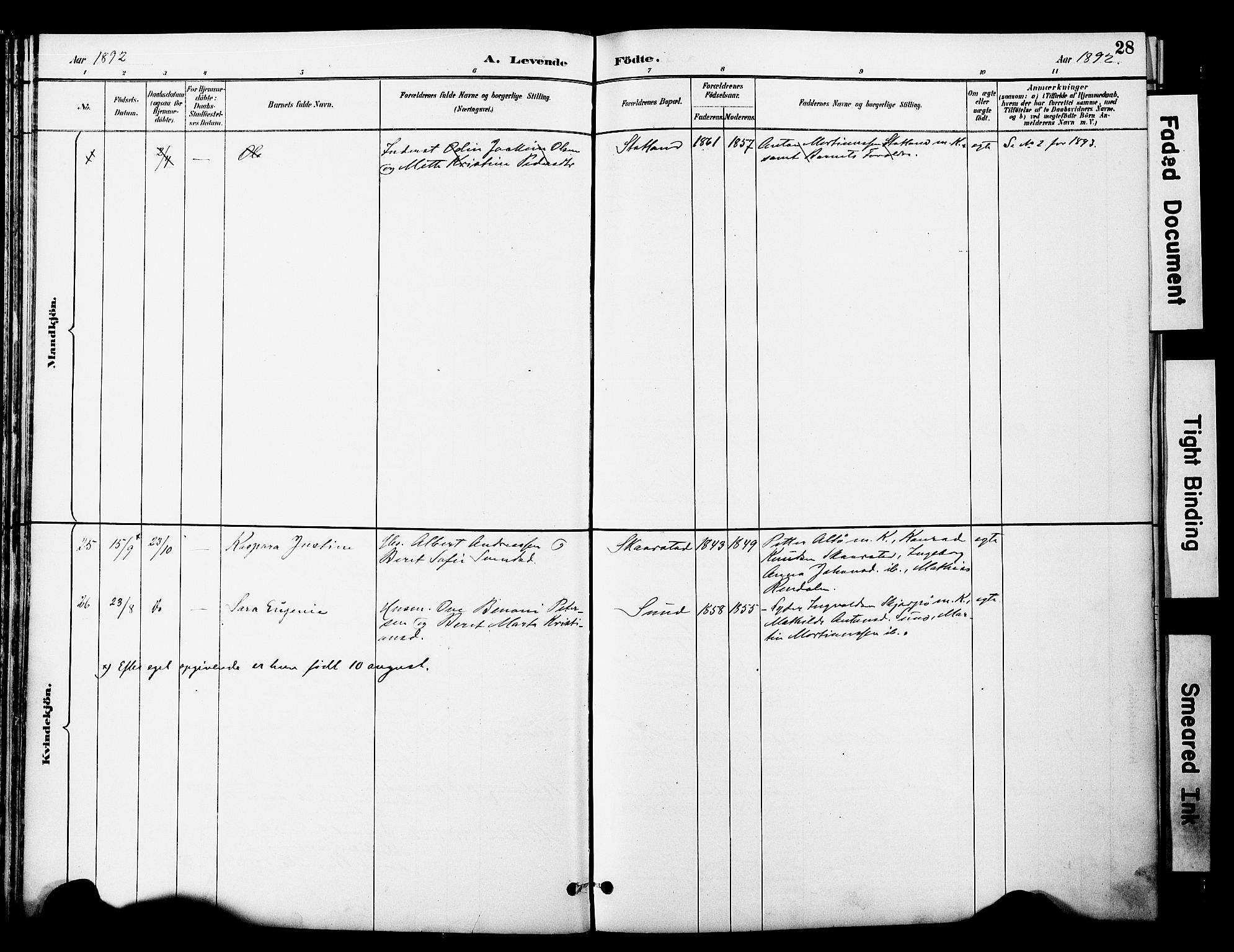 Ministerialprotokoller, klokkerbøker og fødselsregistre - Nord-Trøndelag, AV/SAT-A-1458/774/L0628: Parish register (official) no. 774A02, 1887-1903, p. 28