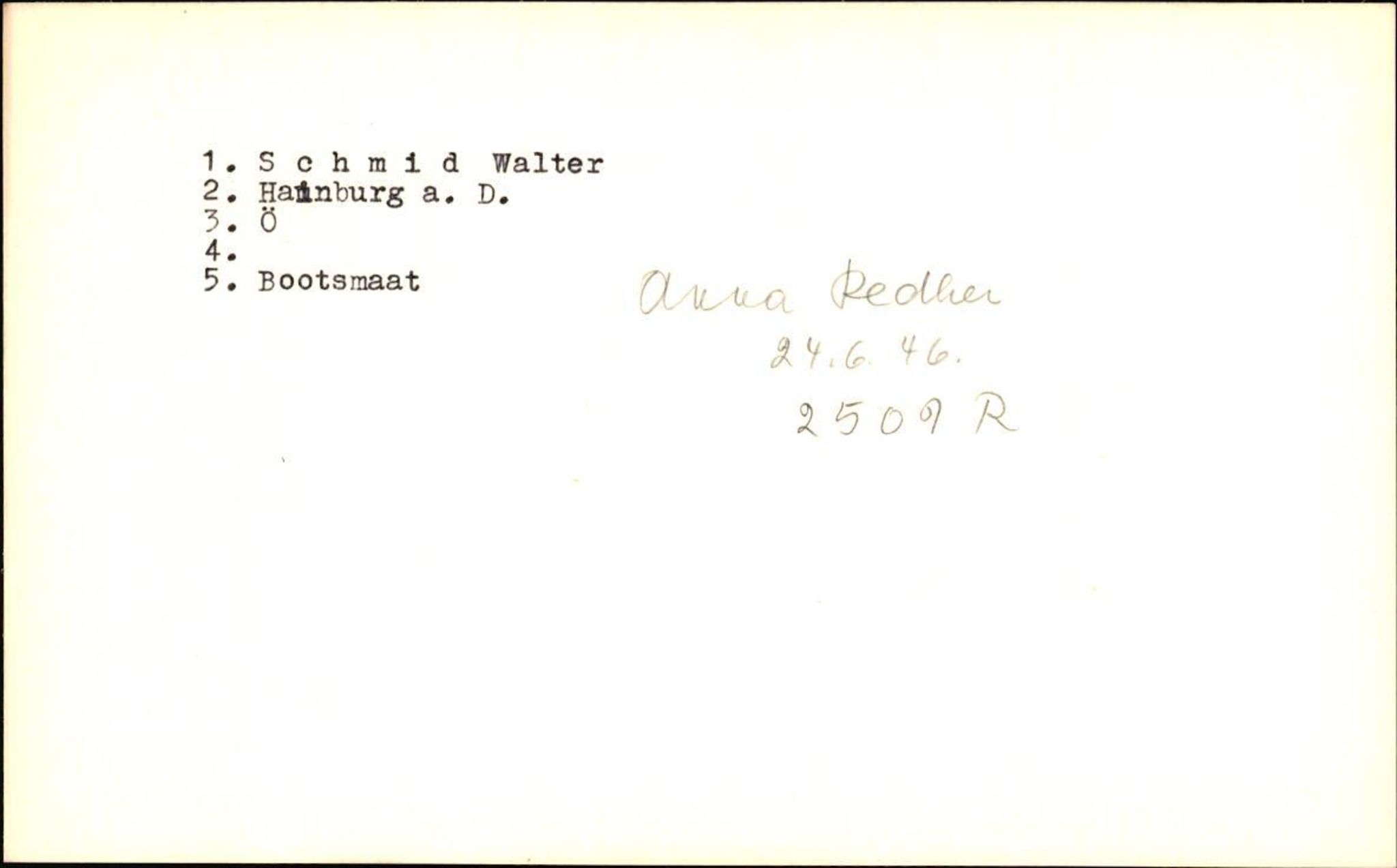 Hjemsendte tyskere , AV/RA-RAFA-6487/D/Db/L0024: Schmidt-Schulz, 1945-1947, p. 14