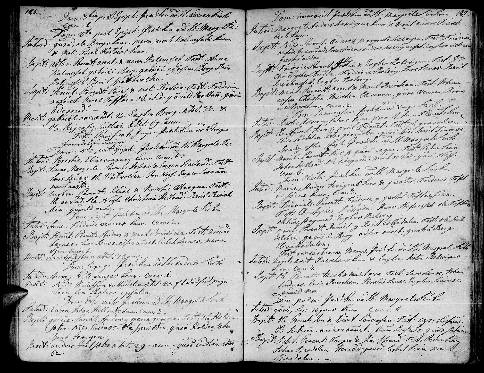 Ministerialprotokoller, klokkerbøker og fødselsregistre - Sør-Trøndelag, SAT/A-1456/630/L0489: Parish register (official) no. 630A02, 1757-1794, p. 146-147